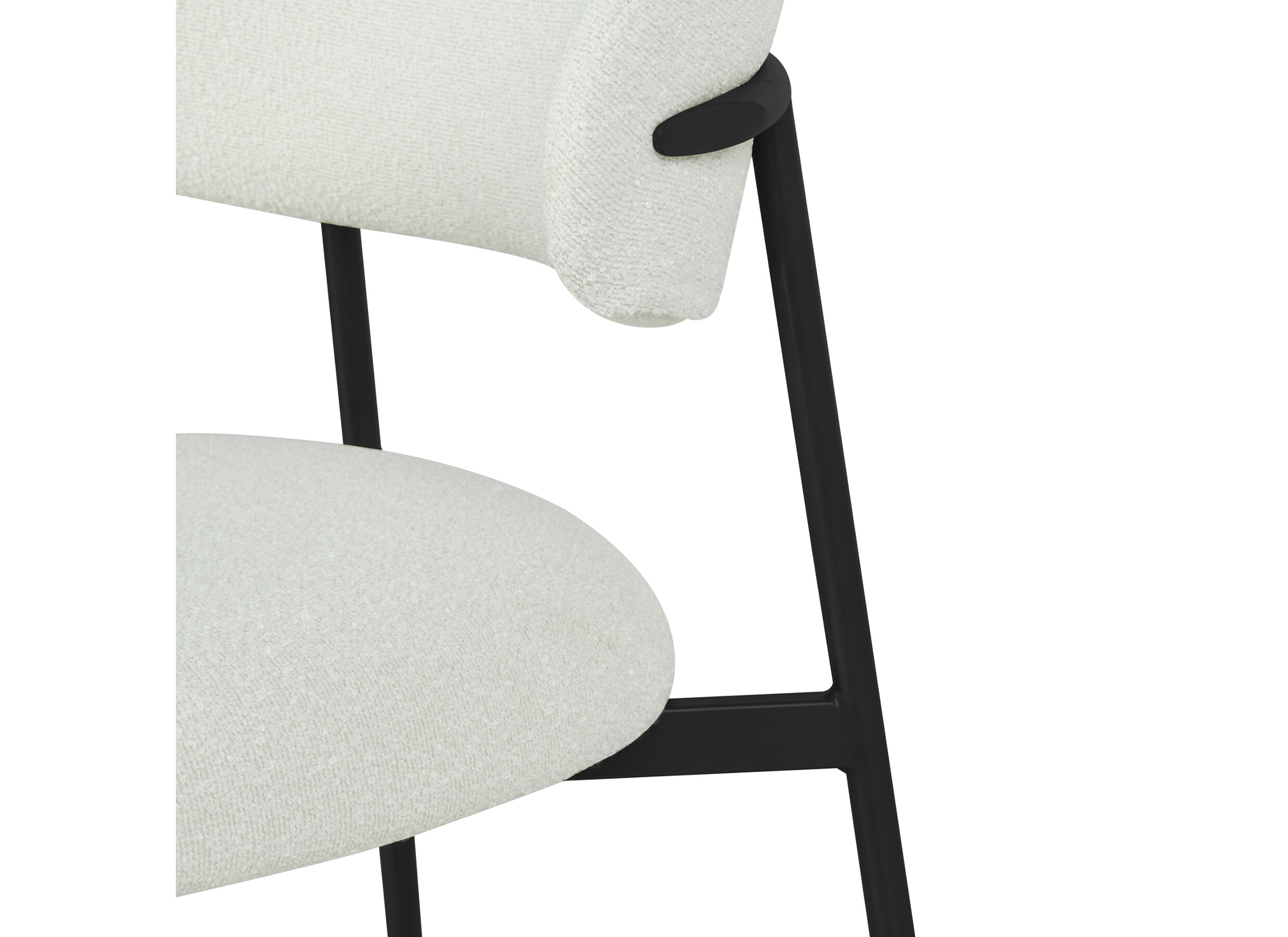 Detailfoto - Barstoel Luke ZH65-65cm - stof - wit