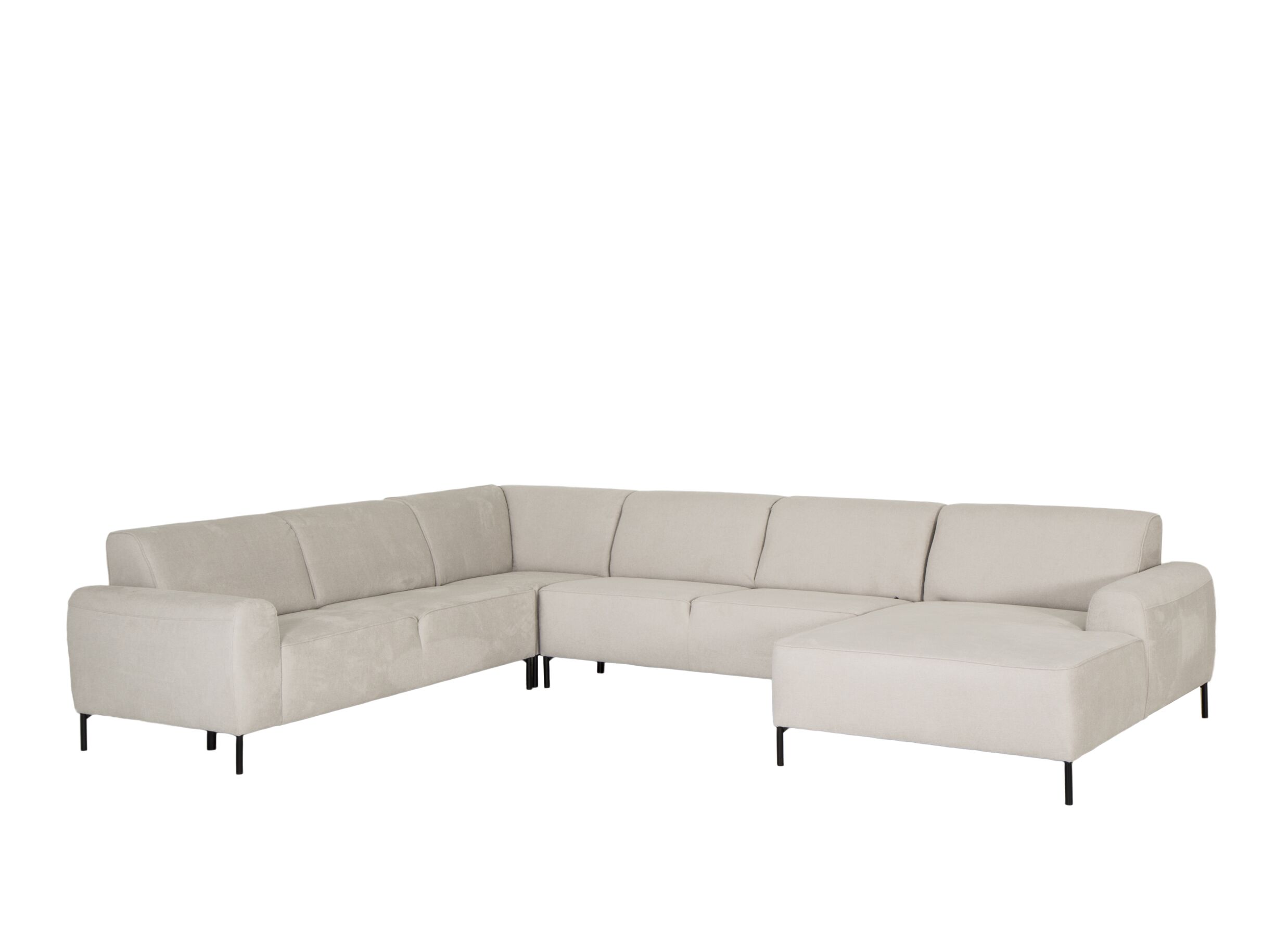 Canapé d'angle Lund tissu beige - Canapé d'angle Lund 370x278cm - tissu - beige