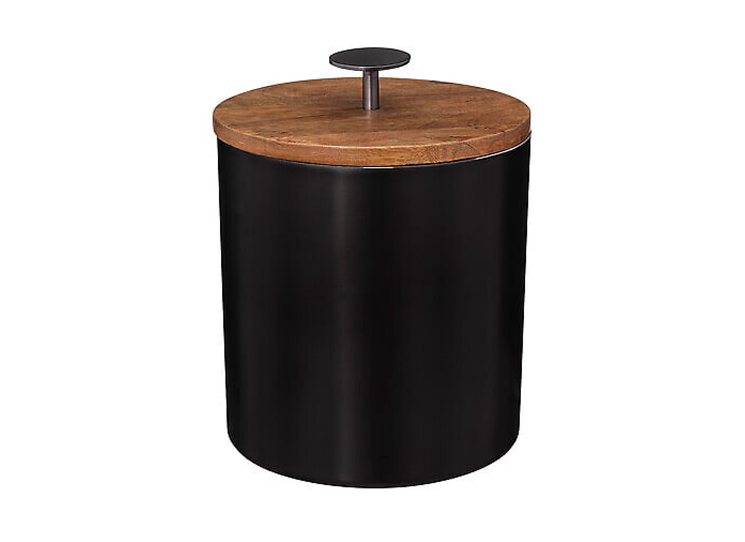 Plus Important - Seau à champagne Ø15,5x19cm - inox & bois manguier - noir & naturel