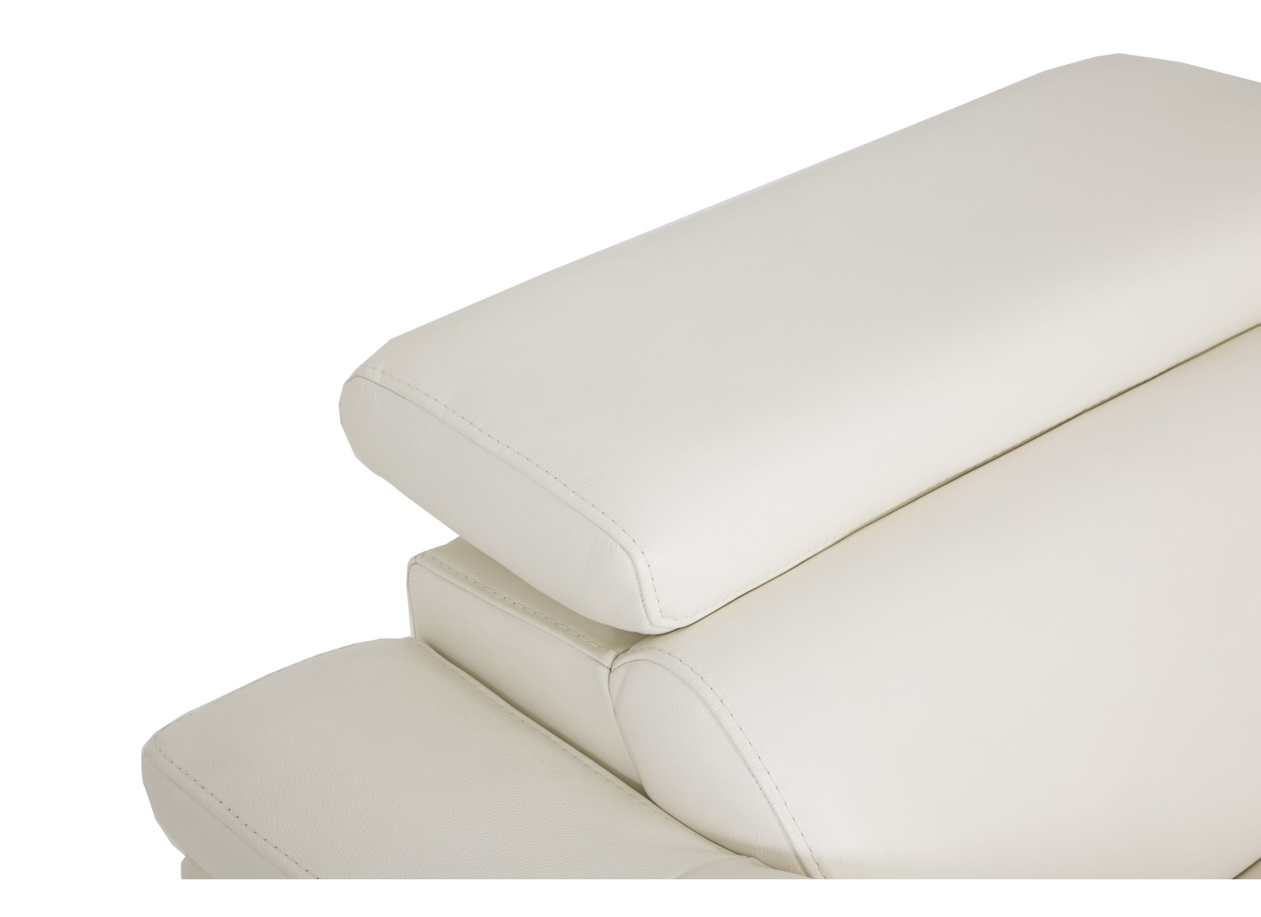 Canapé d'angle Play 394x315cm - cuir - blanc avec relax