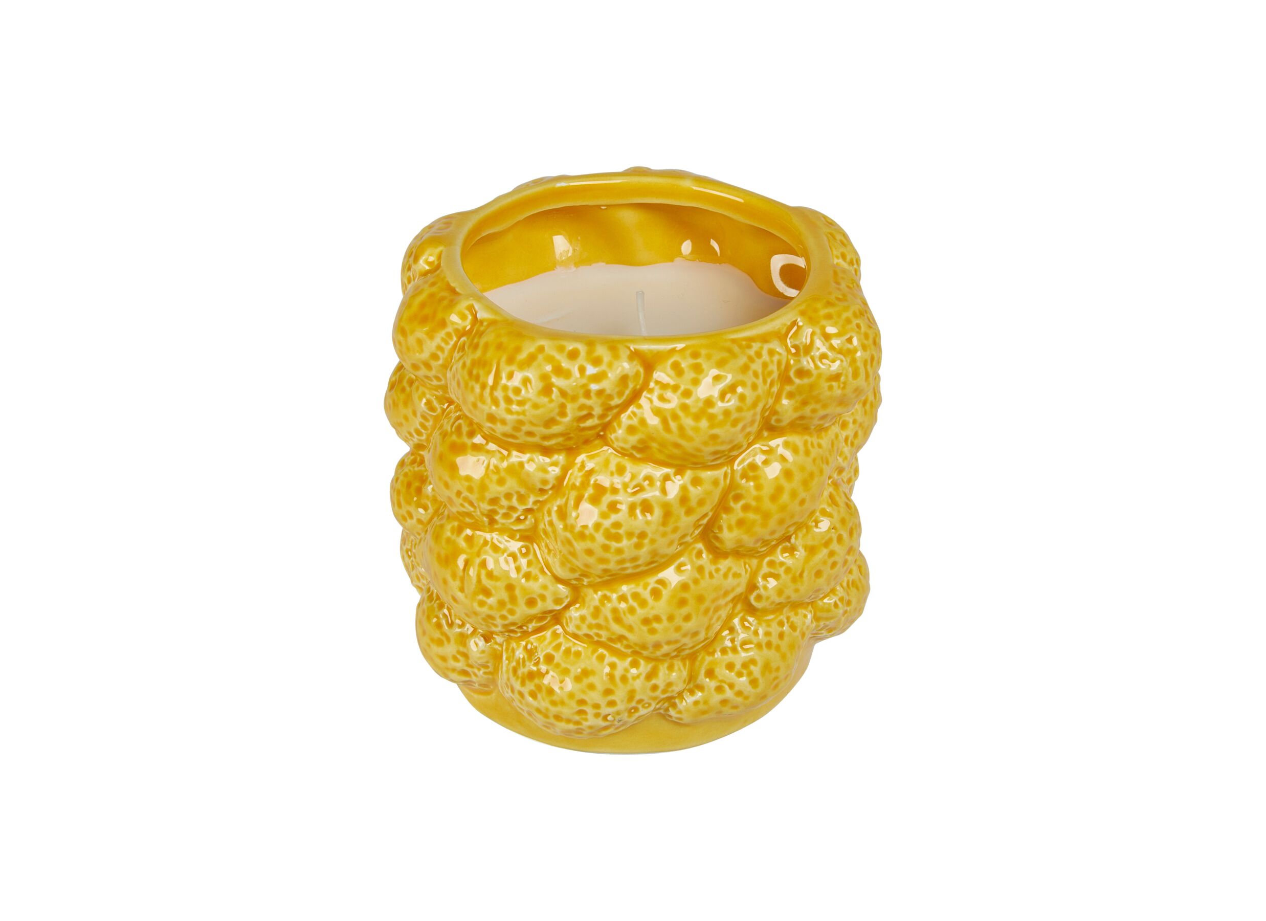 Geurkaars Yucatan H10cm - keramiek - geel - Bougie parfumée Yucatan H10cm - céramique - jaune
