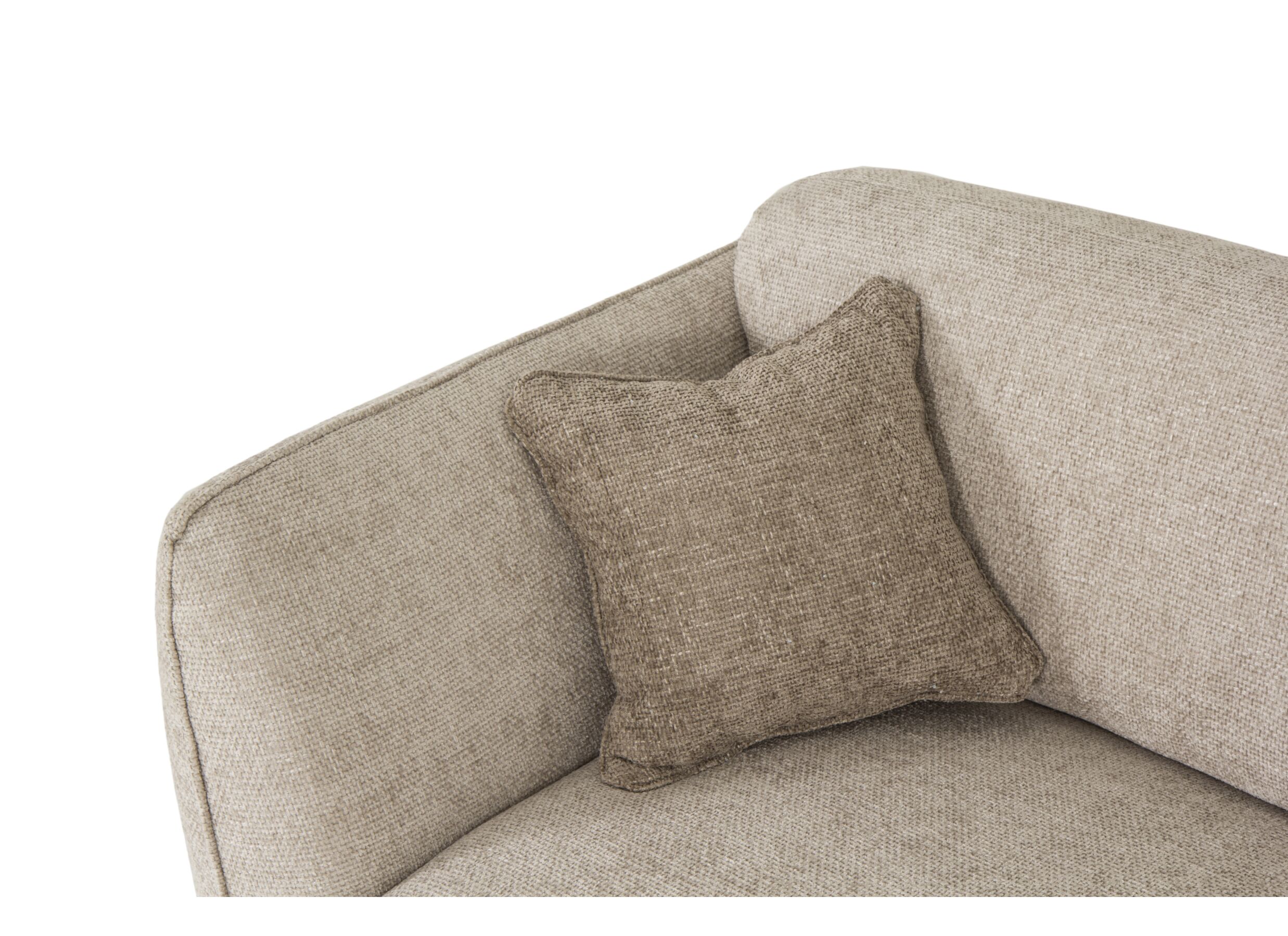 Canapé d'angle Kelmis 323x178cm - tissu - beige