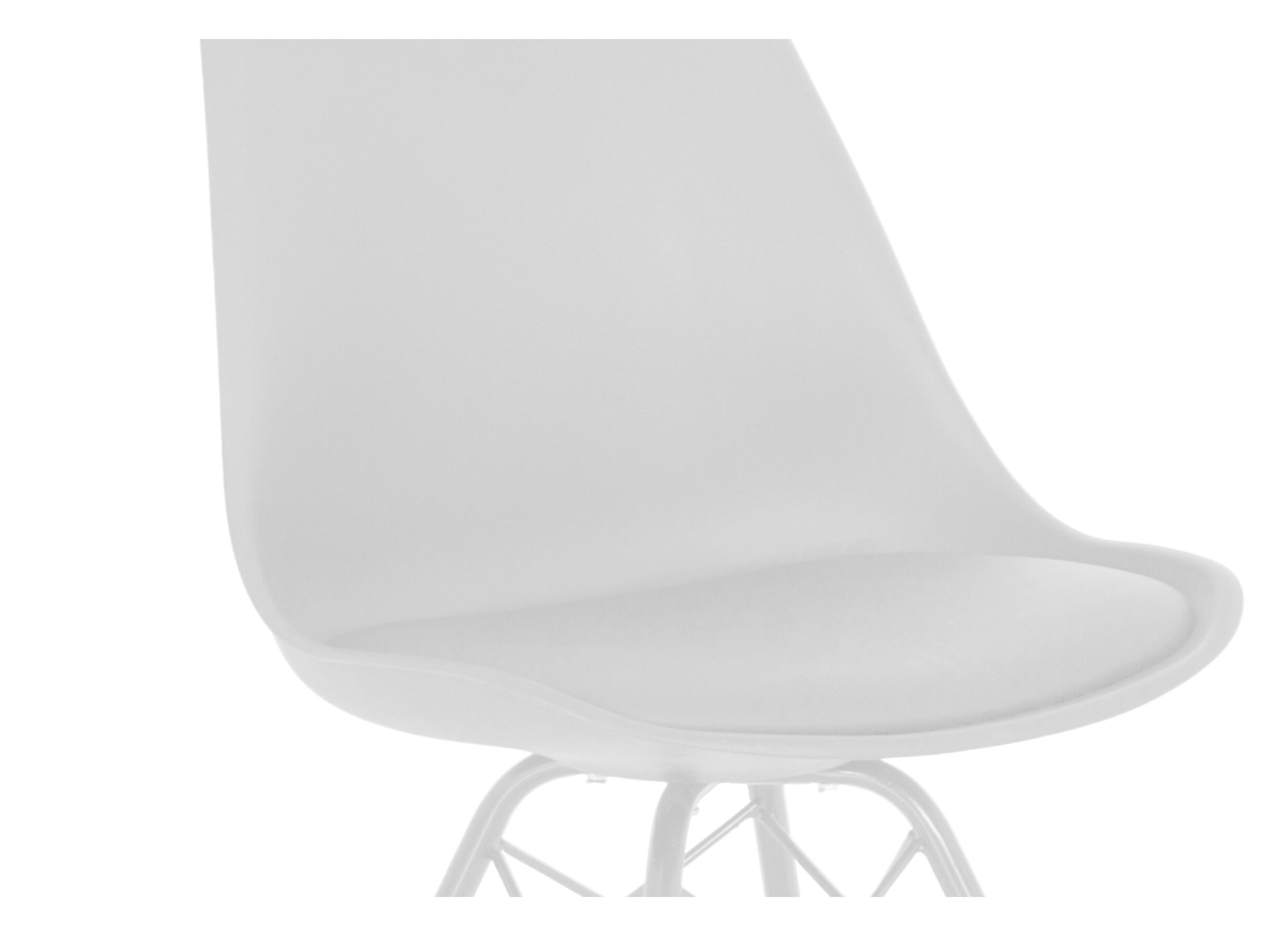 Kuipstoel Gigi 49x55x82cm - lederlook - wit