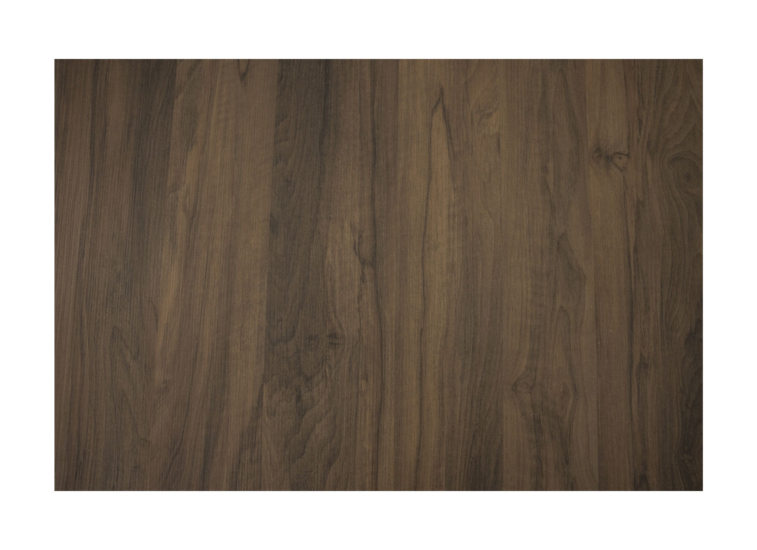 Kleurstaal - Tafel 225x100cm - melamine - brushed walnut nature