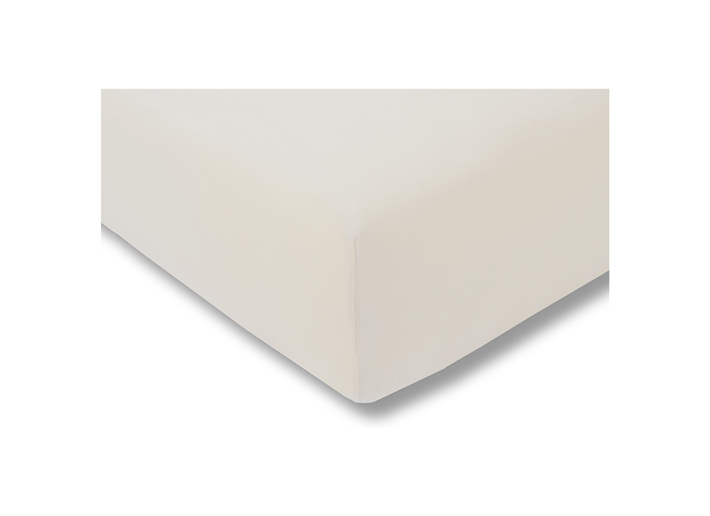 Drap-housse 90/120X200/220 jersey coton ecru - Drap-housse 90/120X200/220 jersey coton ecru