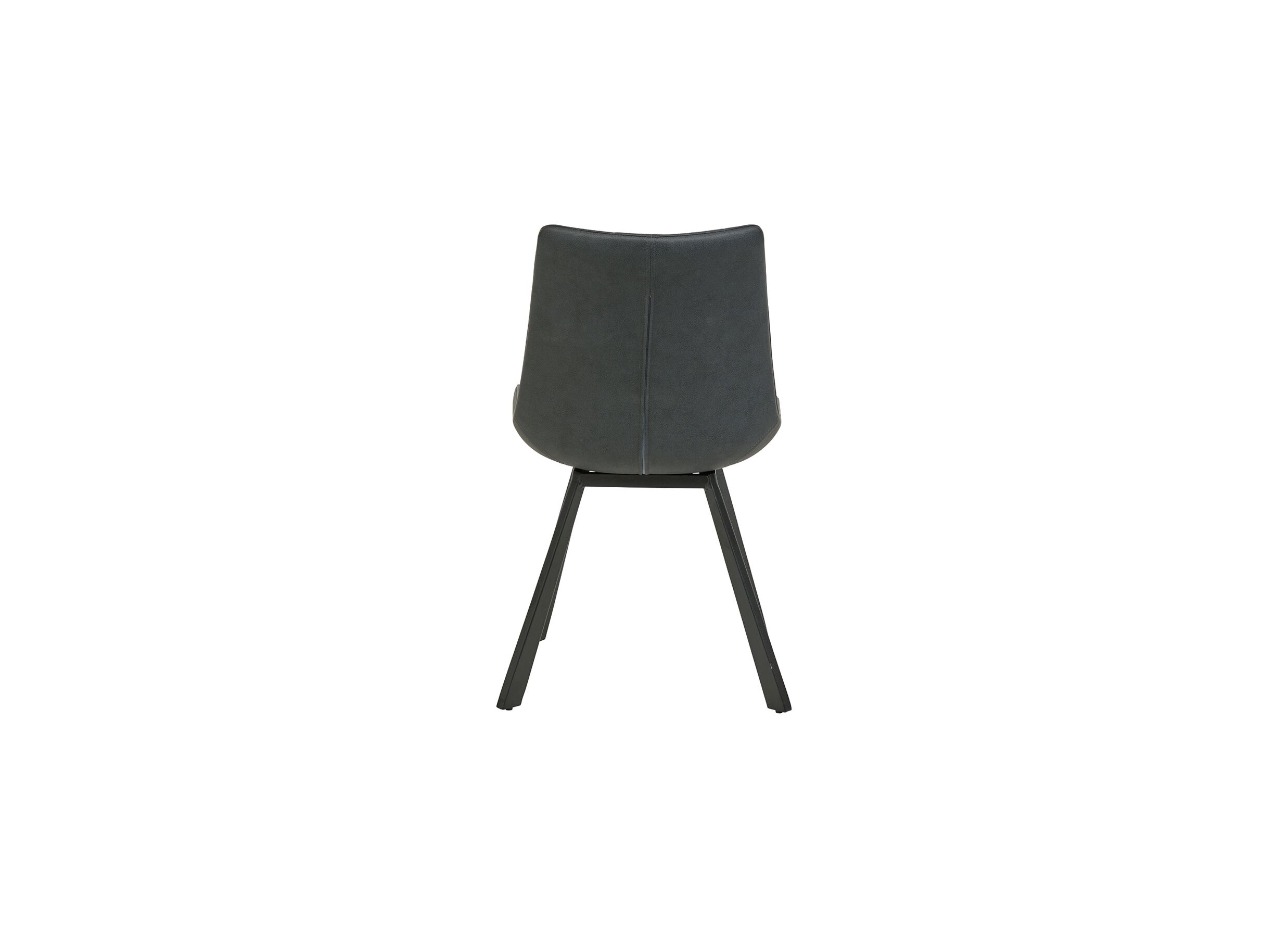 Chaise 50x63x87cm - similicuir - anthracite