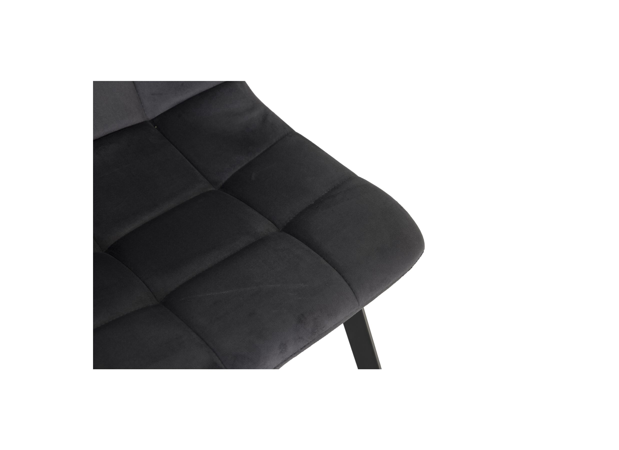 Detailfoto - Stoel Runner 44x54x87cm - velvet - grijs