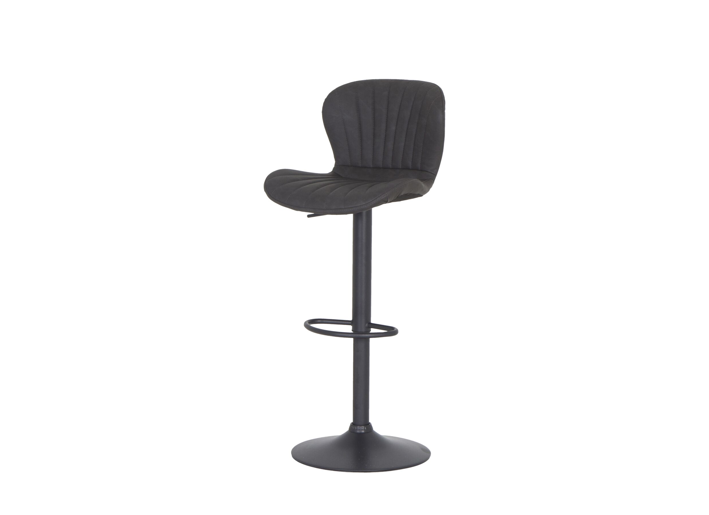 Chaise de bar Jukebox HA63-84cm - similicuir - anthracite