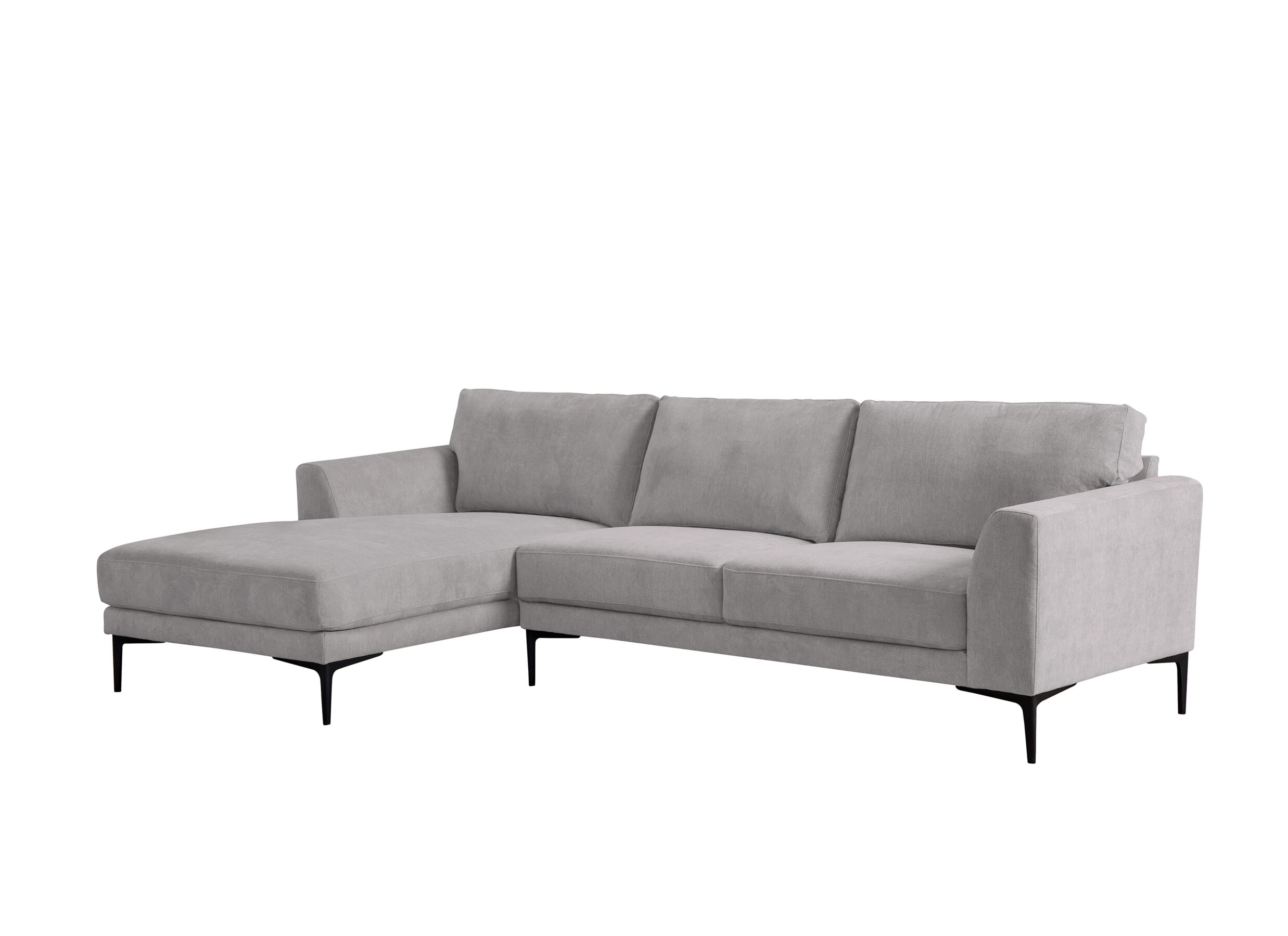 Plus Important - Canapé d'angle Phantom 168x283cm - tissu - gris