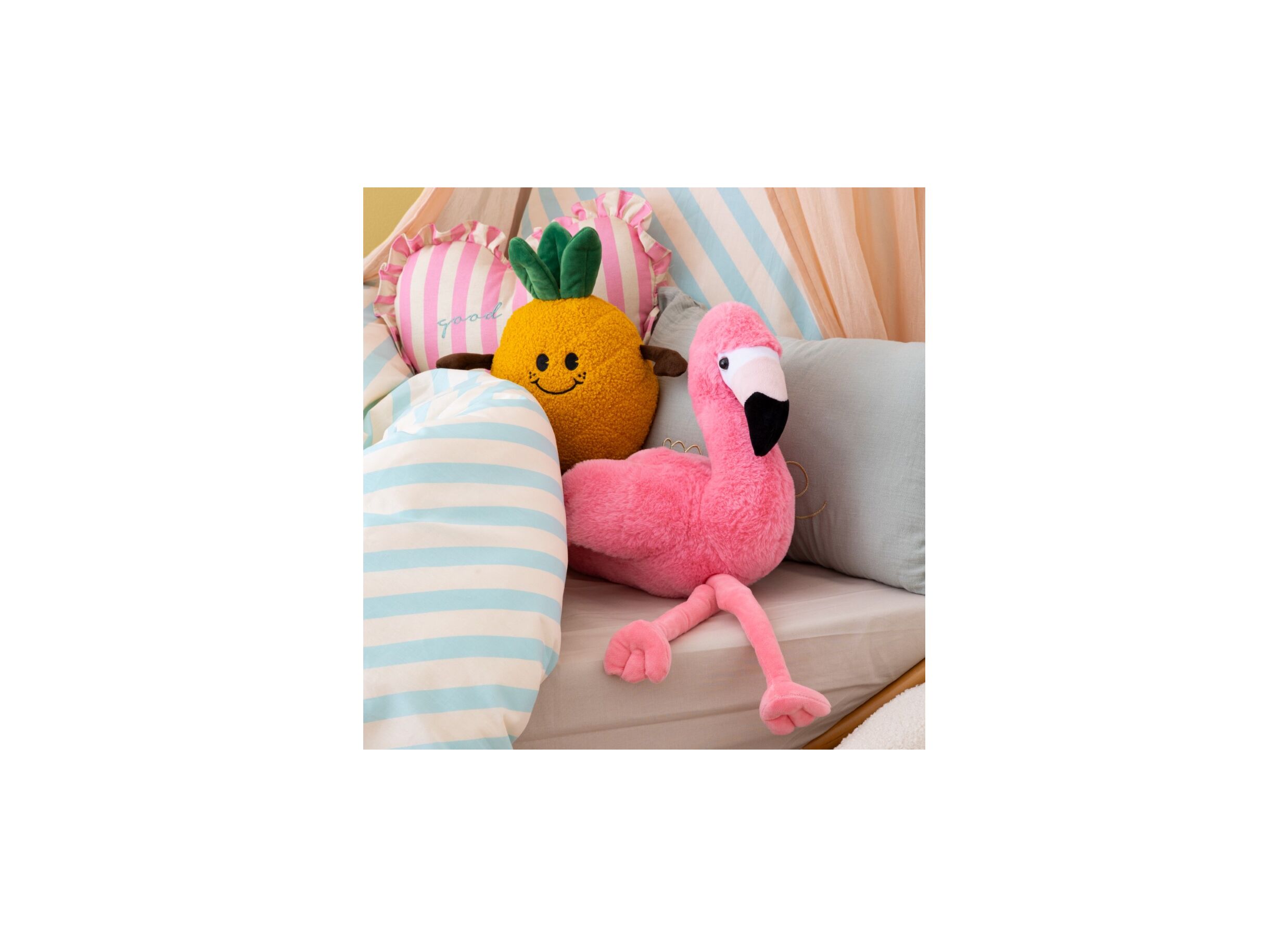 Sfeerfoto - Knuffel Flamingo H59cm - stof - roze