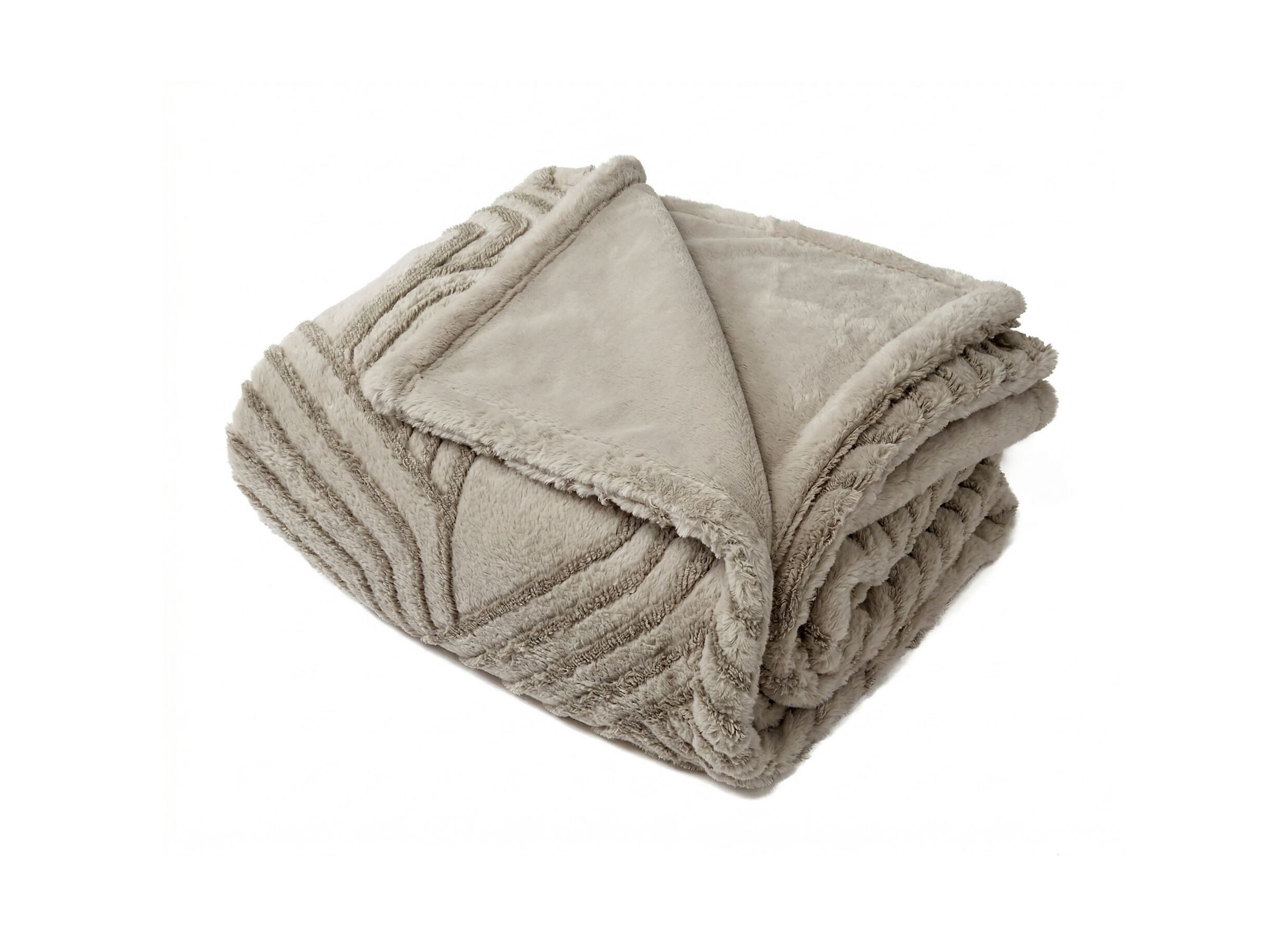 Plus Important - Plaid Everly 150x200cm - polyester - taupe