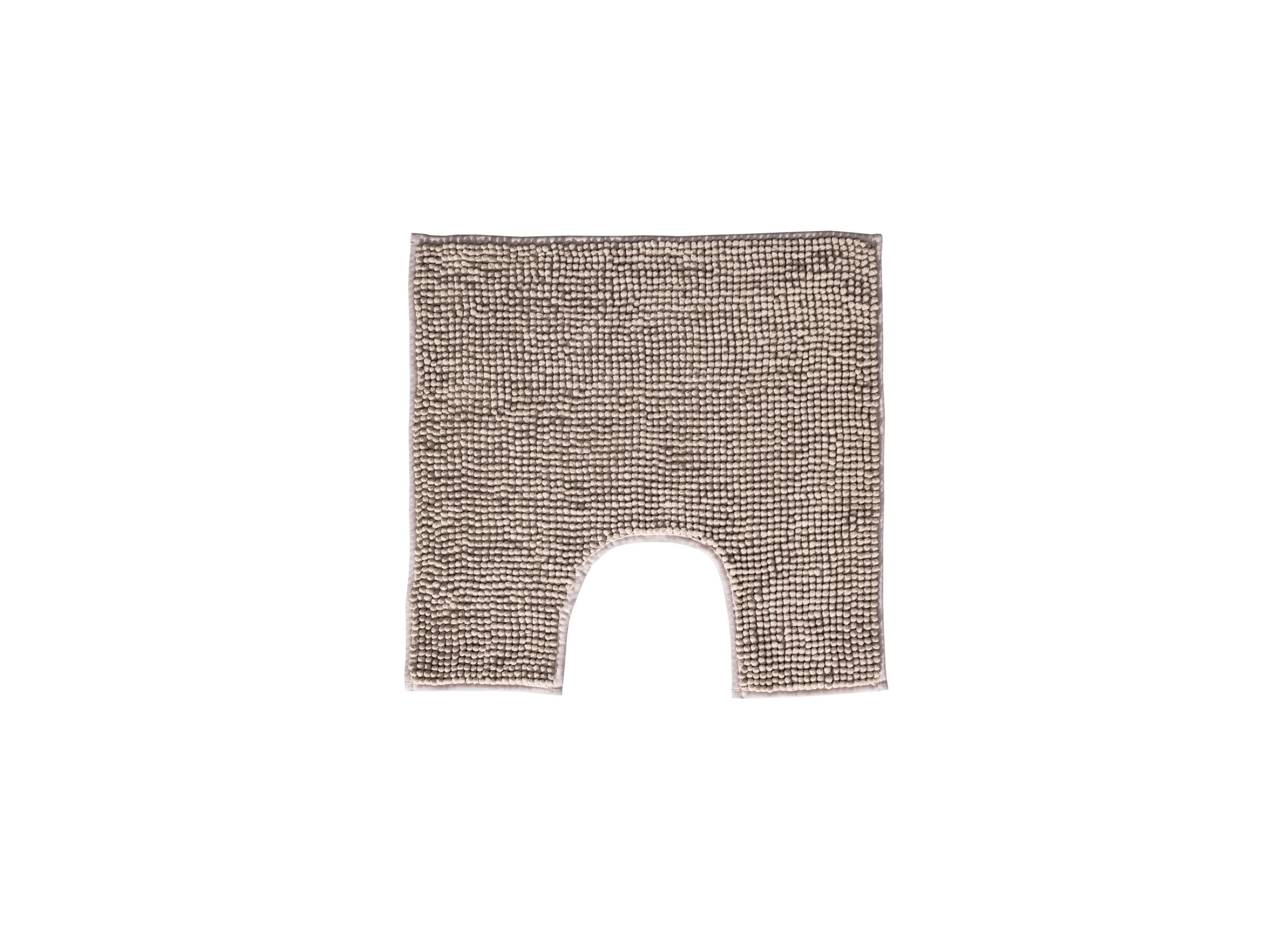 Wc-mat Indiana Shape 50x50cm - chenille - taupe - Wc-mat Indiana Shape 50x50cm - chenille - taupe
