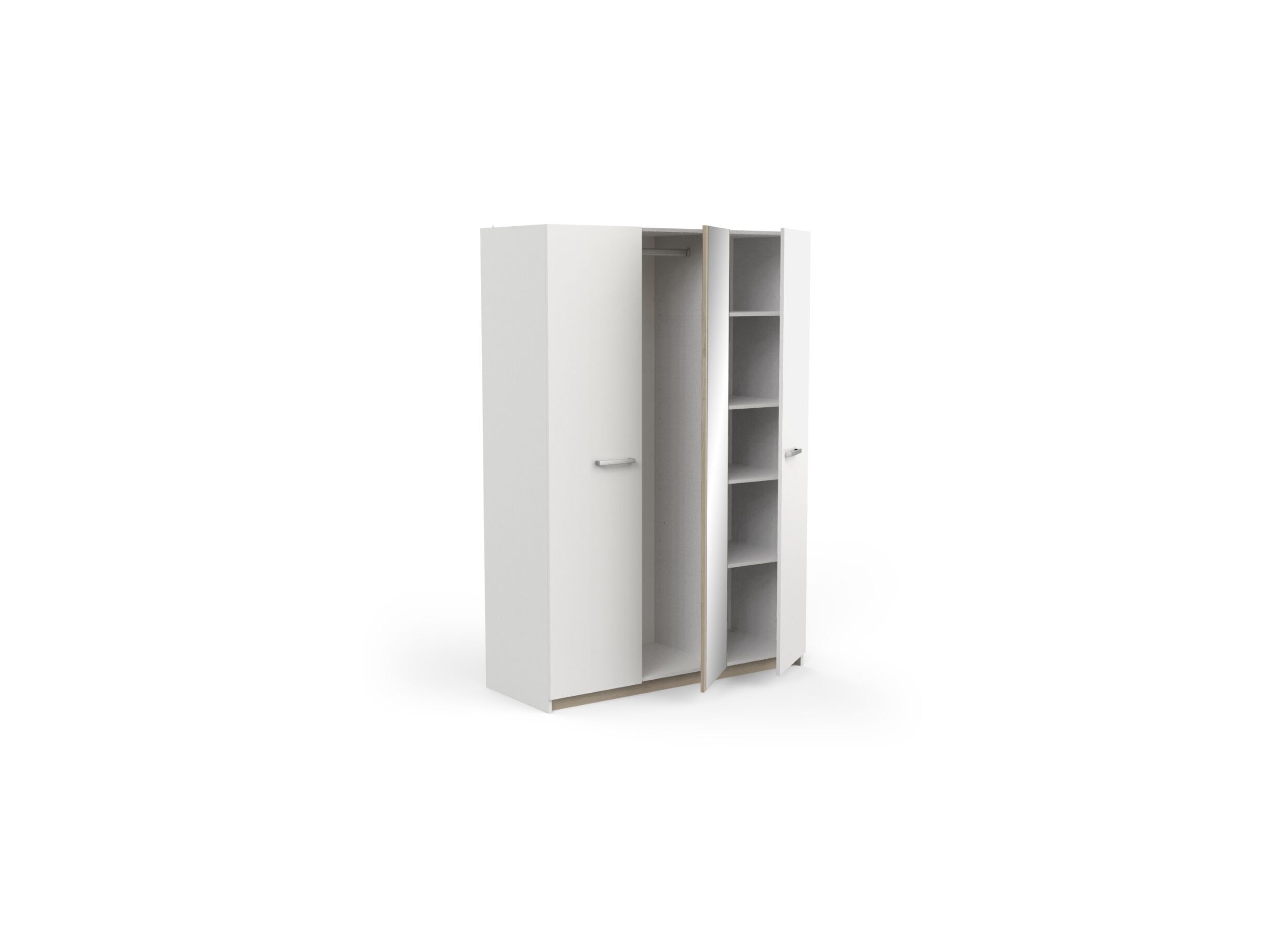 Garde-robe Watson 134cm - décor - chêne kronberg/blanc