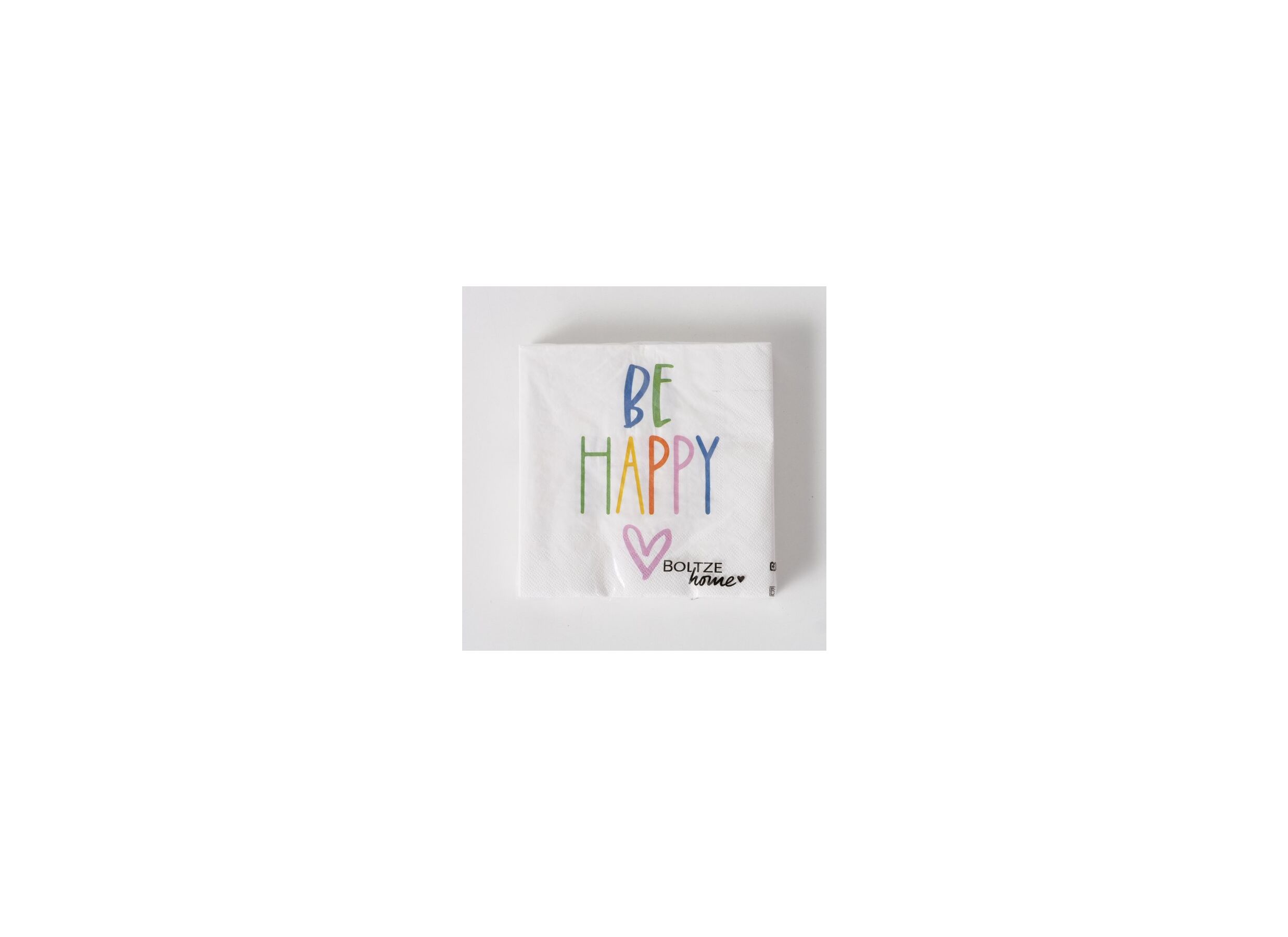 Overzichtsfoto - Serviette Happy 17x17cm multicolor 20 stuks