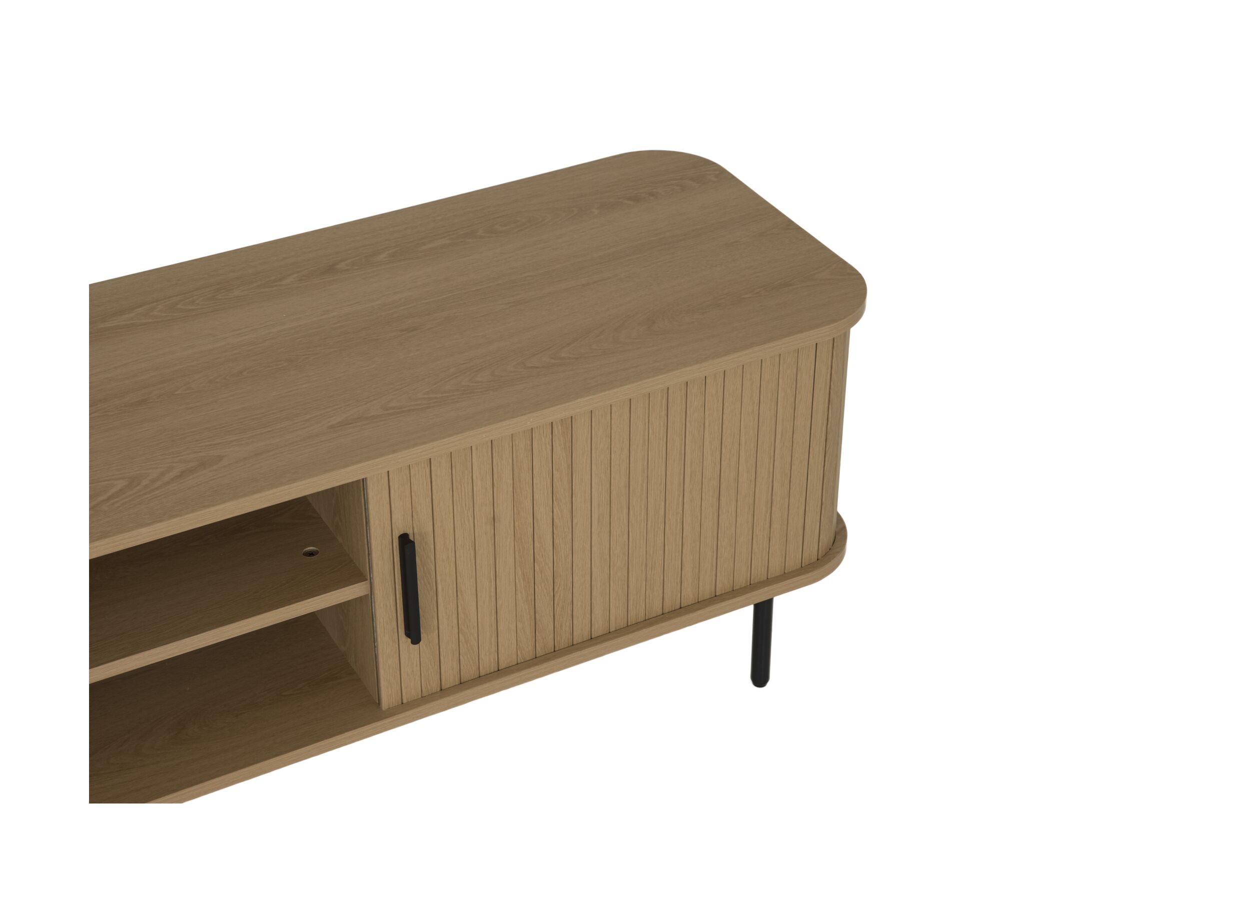 Detail - Meuble TV Kajsa 56B 160x40x45cm - mélamine - chêne