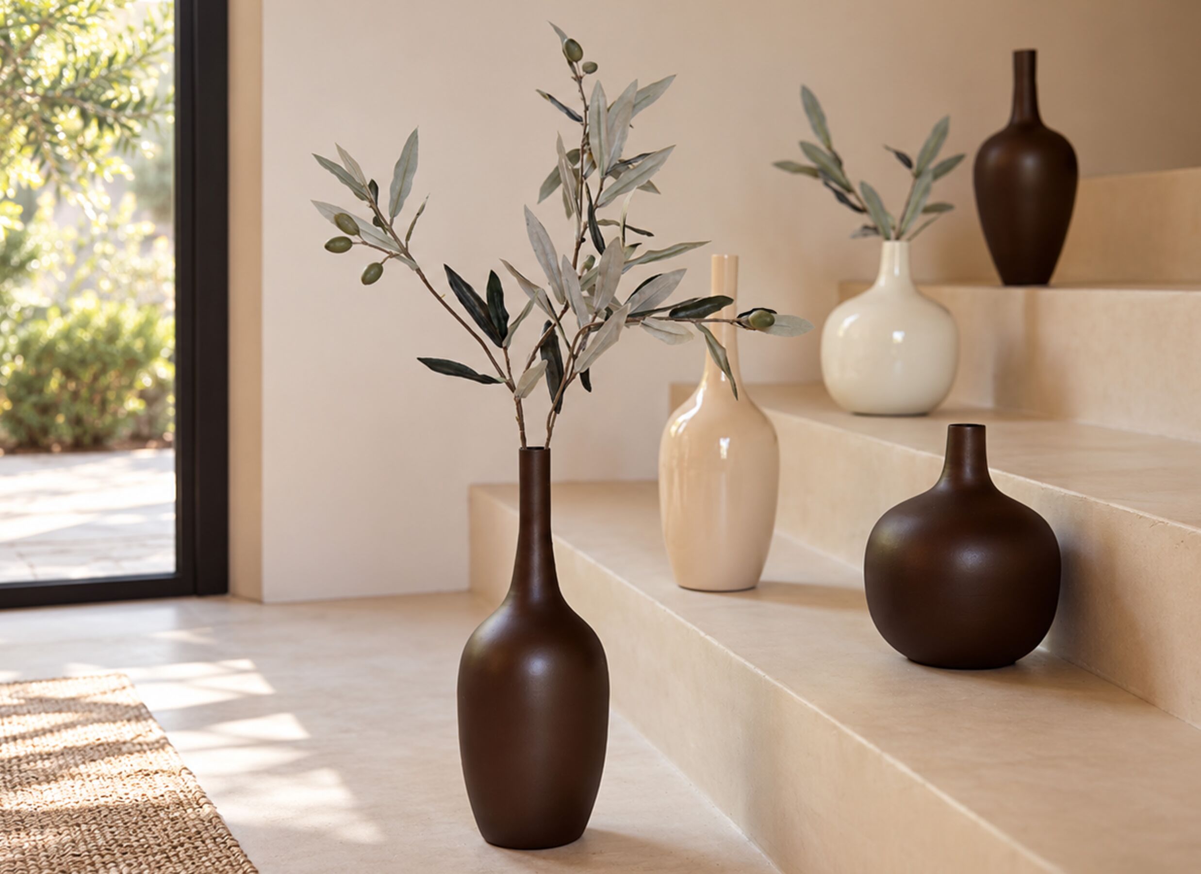 Foto ambiance - Vase Javier H35cm - métal - sable