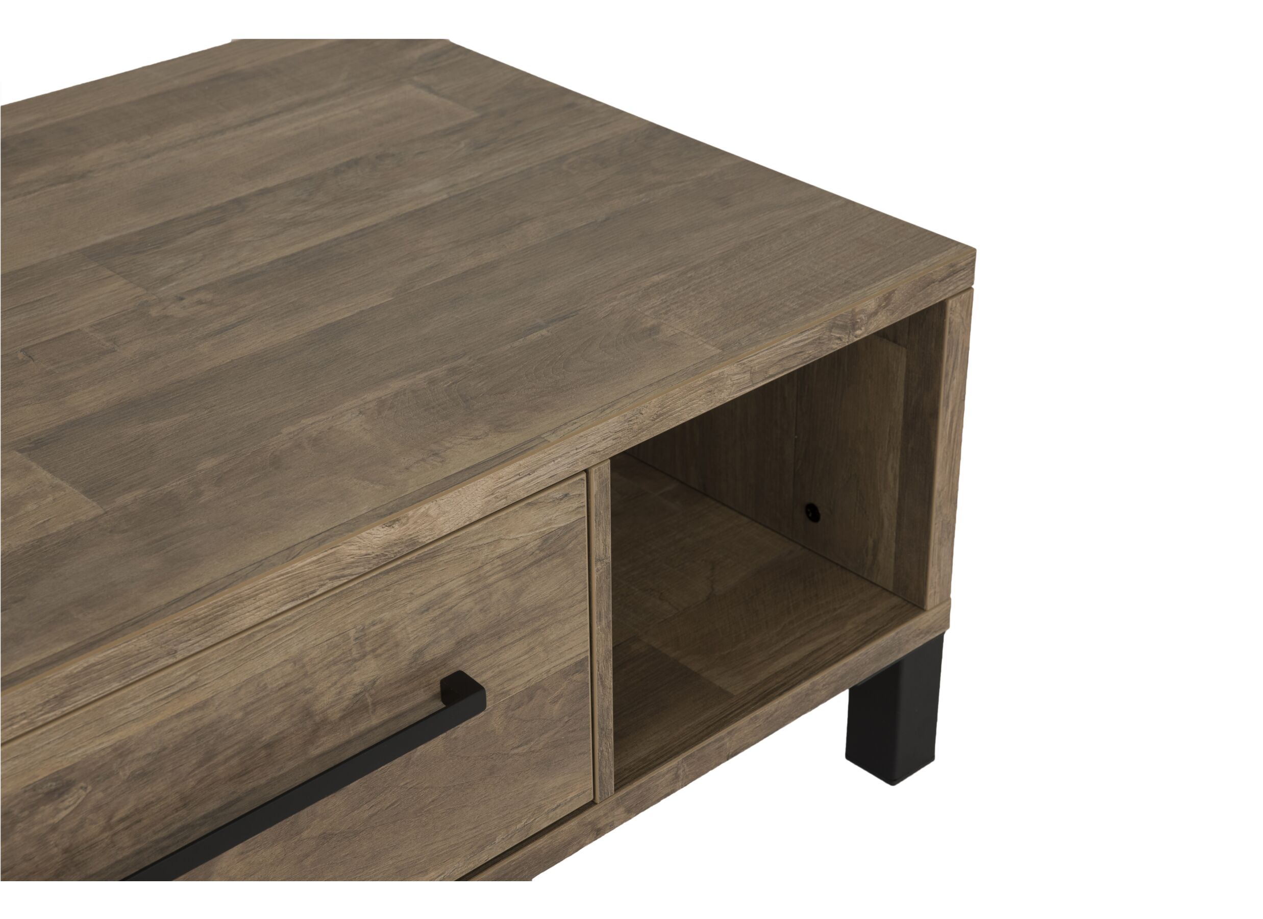 Detail - Table basse brun avec rangement