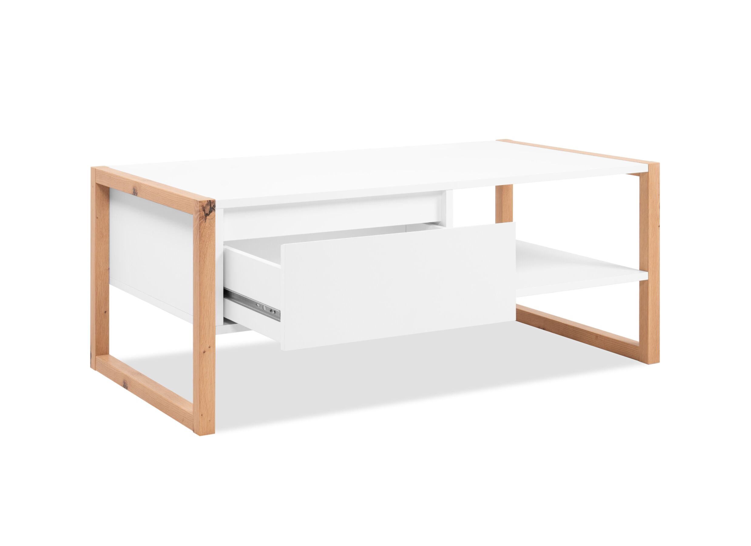 Indeling - Salontafel Denver 100x40x55cm - decor - wit & artisanale eik