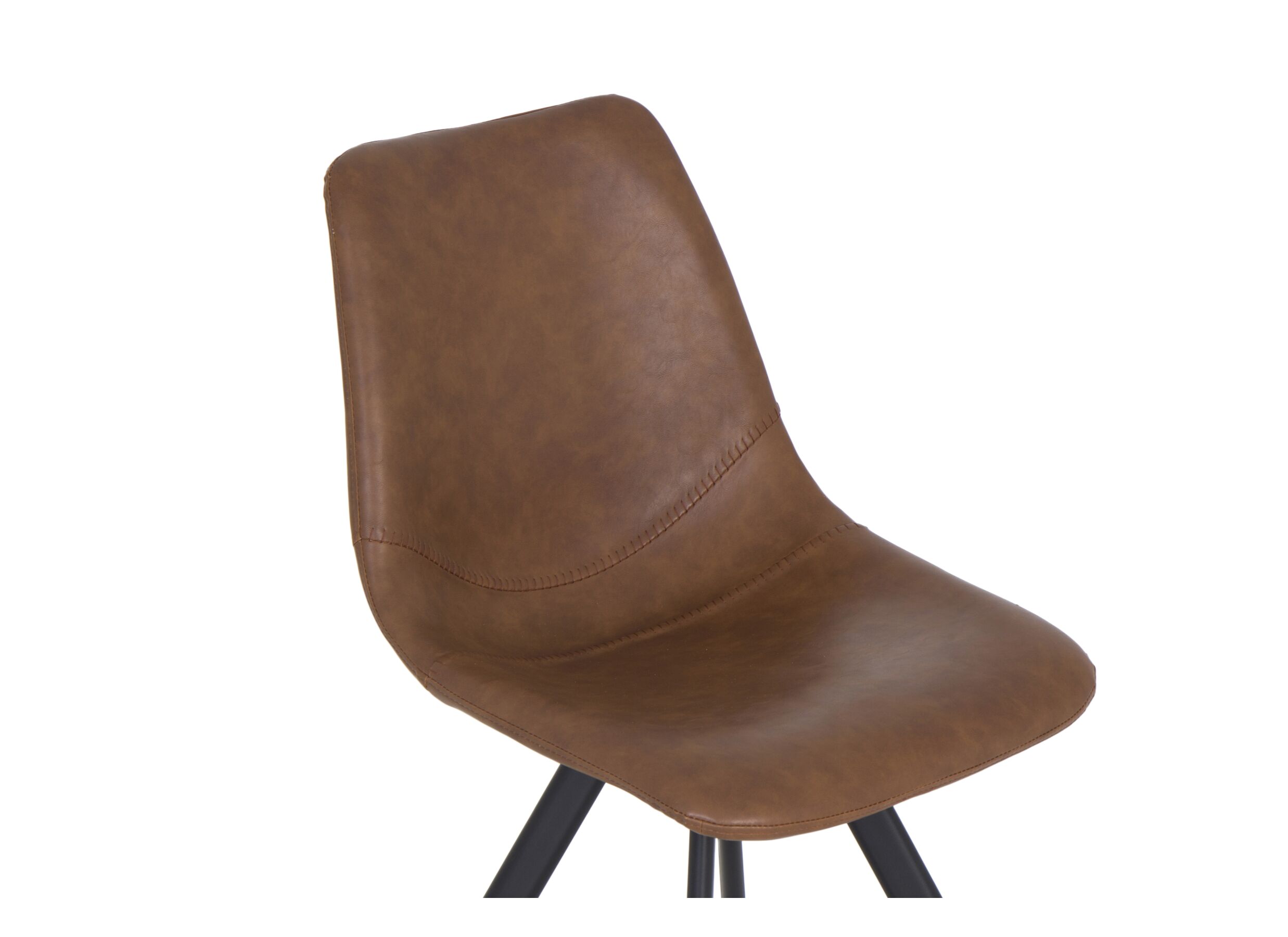 Chaise Frantz 47x57x83cm - similicuir - cognac