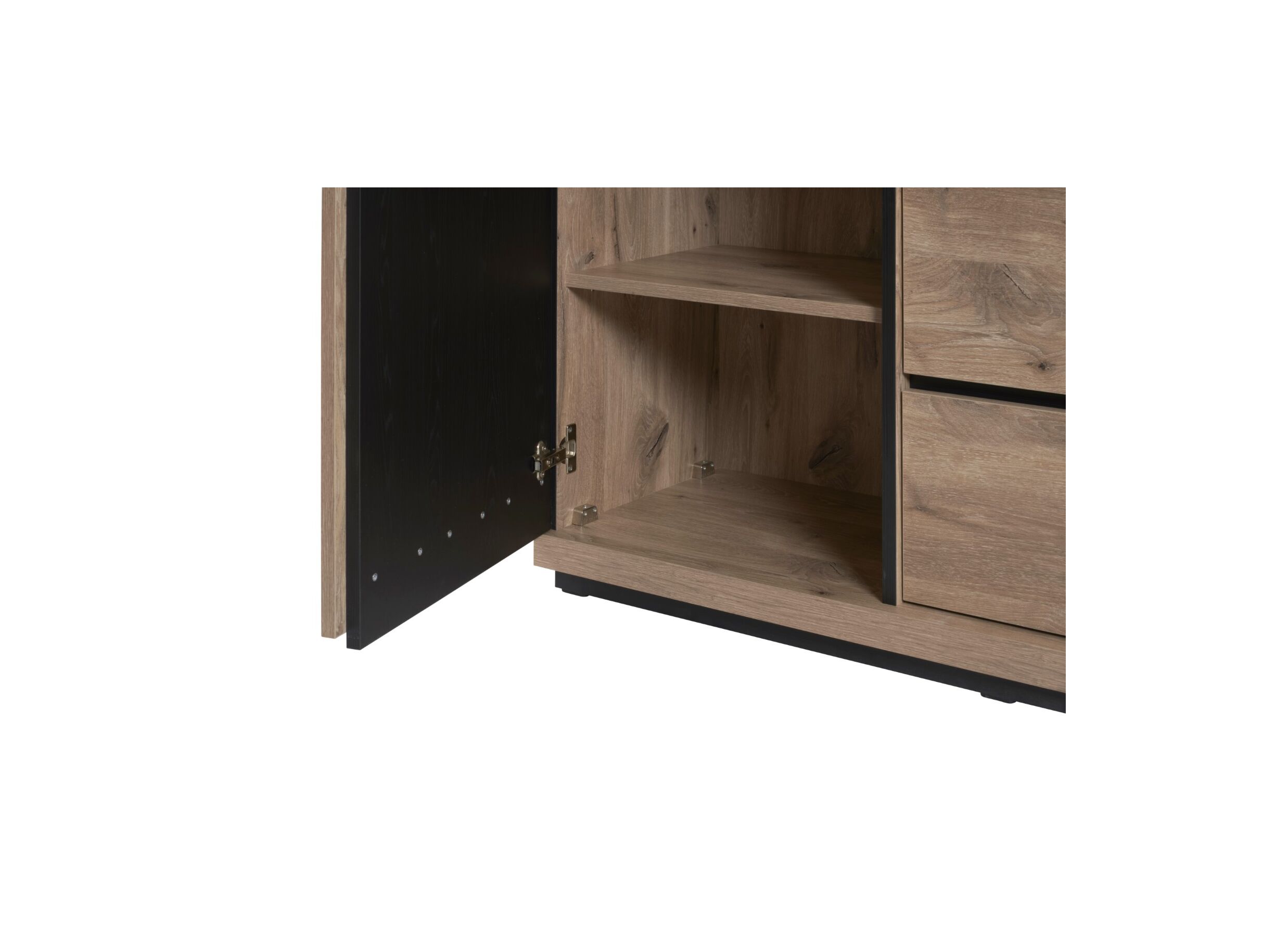 Vitrinekast Stefan 130cm - decor - canyon oak