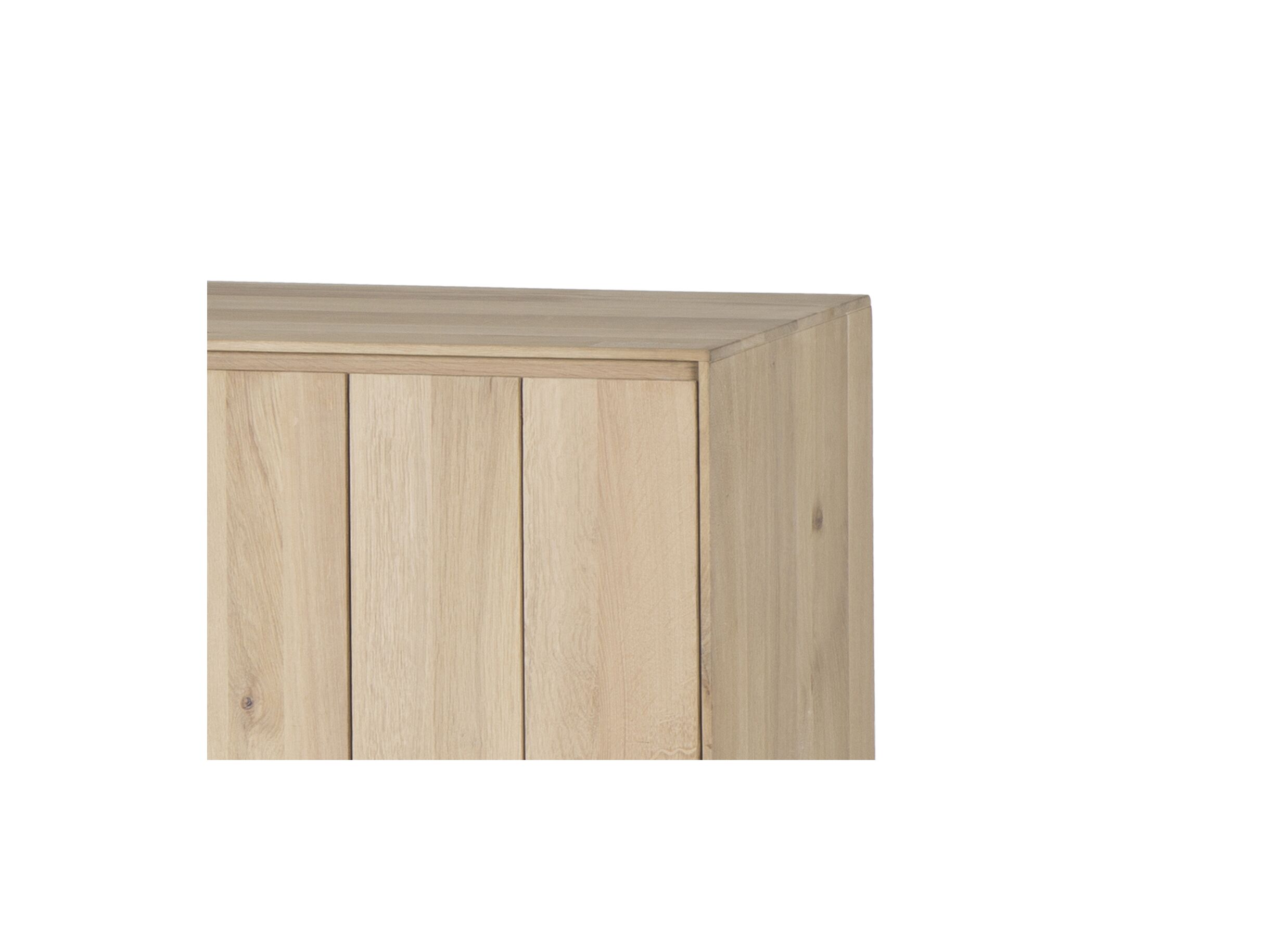 Buffet Polar 225cm - chêne massif & décor - naturel