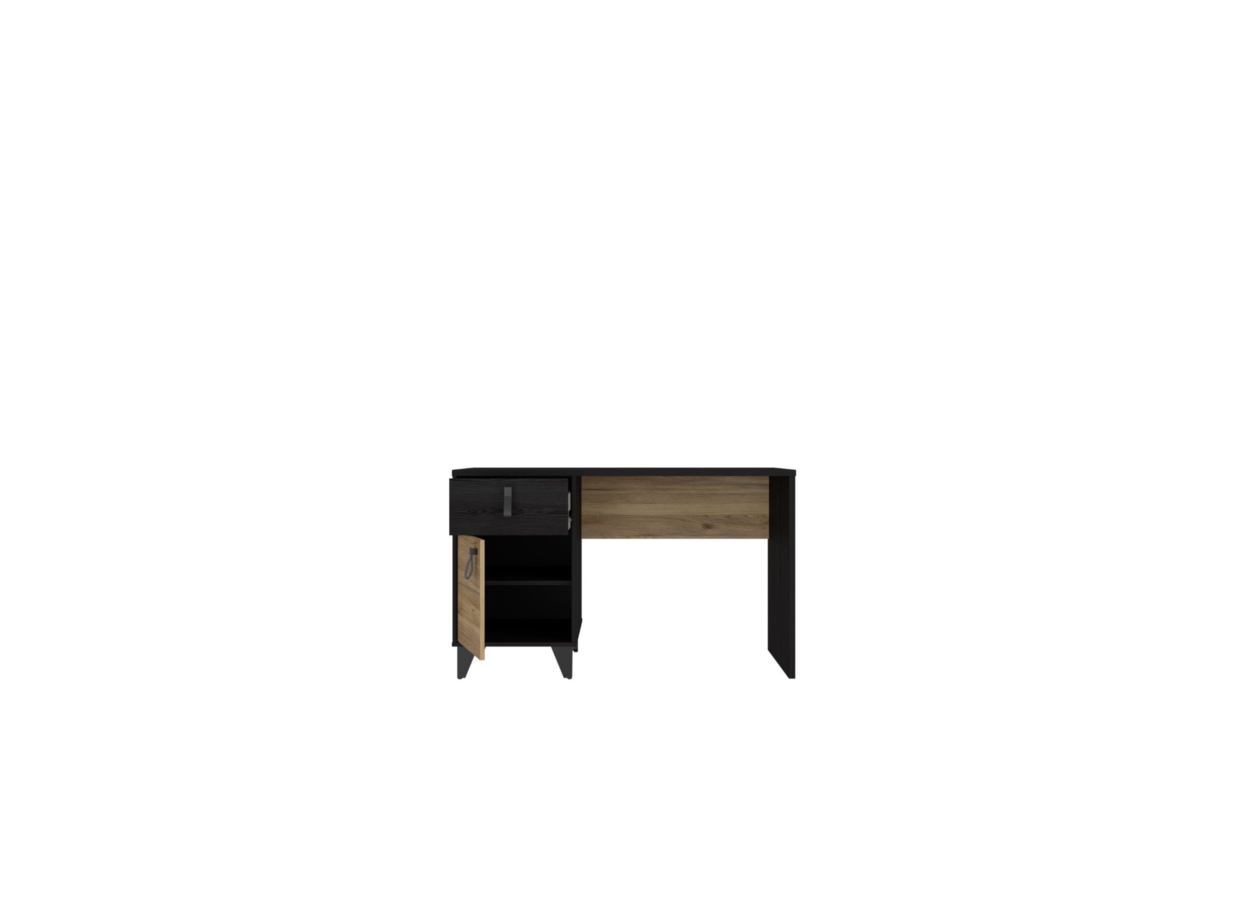 Disposition - Bureau Lya 120x60x73cm - panneau décor - cabezone oak/mauvella