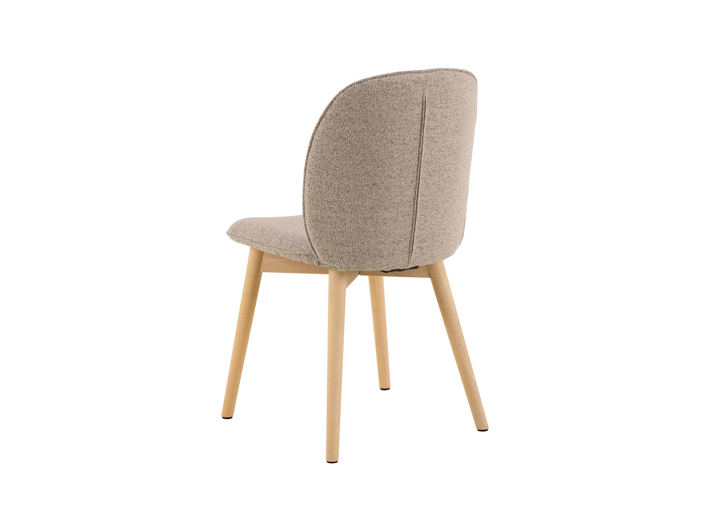 Overzichtsfoto - Stoel 47x49,5x89cm - stof - beige/white oiled oak