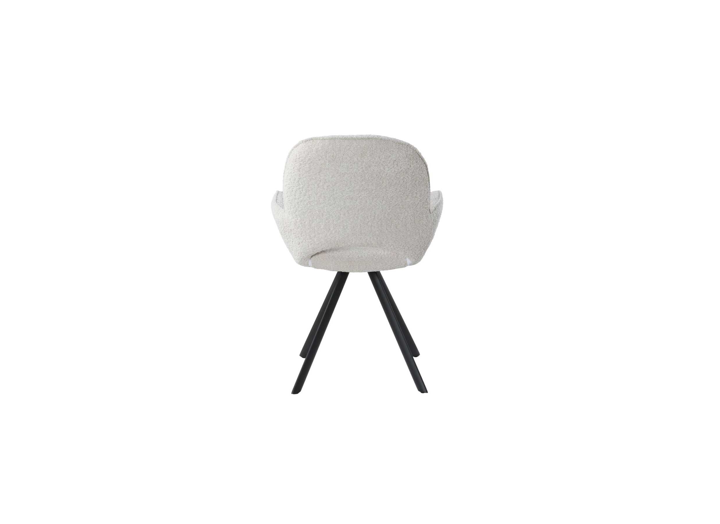 Aperçu - Chaise pivotante Adrian 60x58x86cm - polyester - blanc
