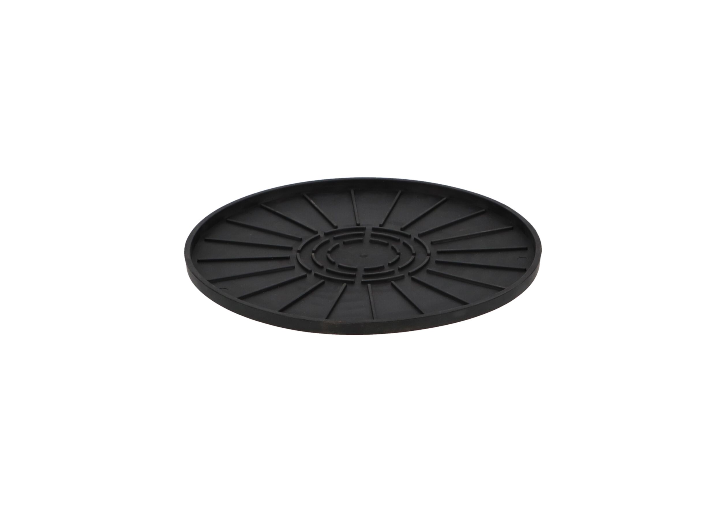 Plus Important - Soucoupe pour pots de fleurs ronde 25,3x1,3cm - plastique - noir