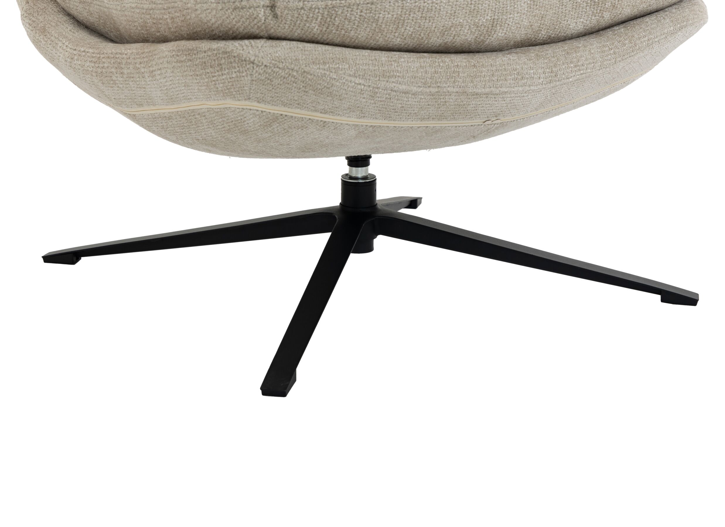 Detailfoto - Draaifauteuil Nouka 81x96x98cm - stof - beige