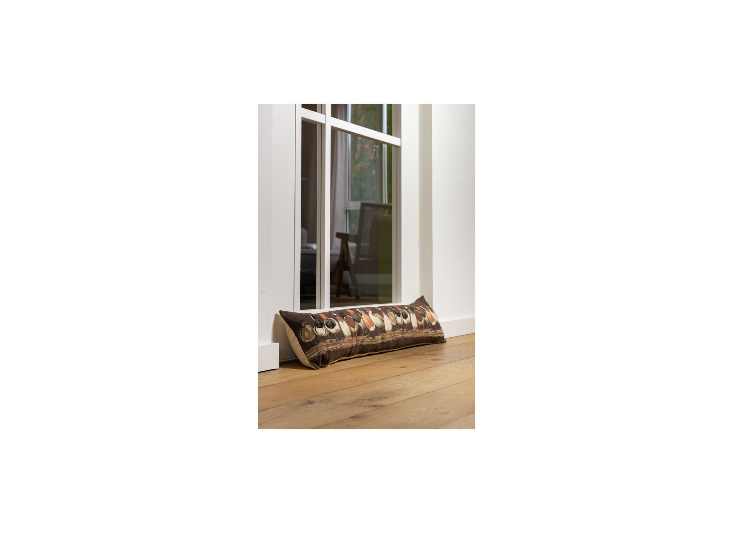 Foto ambiance - Boudin de porte Gobelin Eenden 90cm - polyester - brun