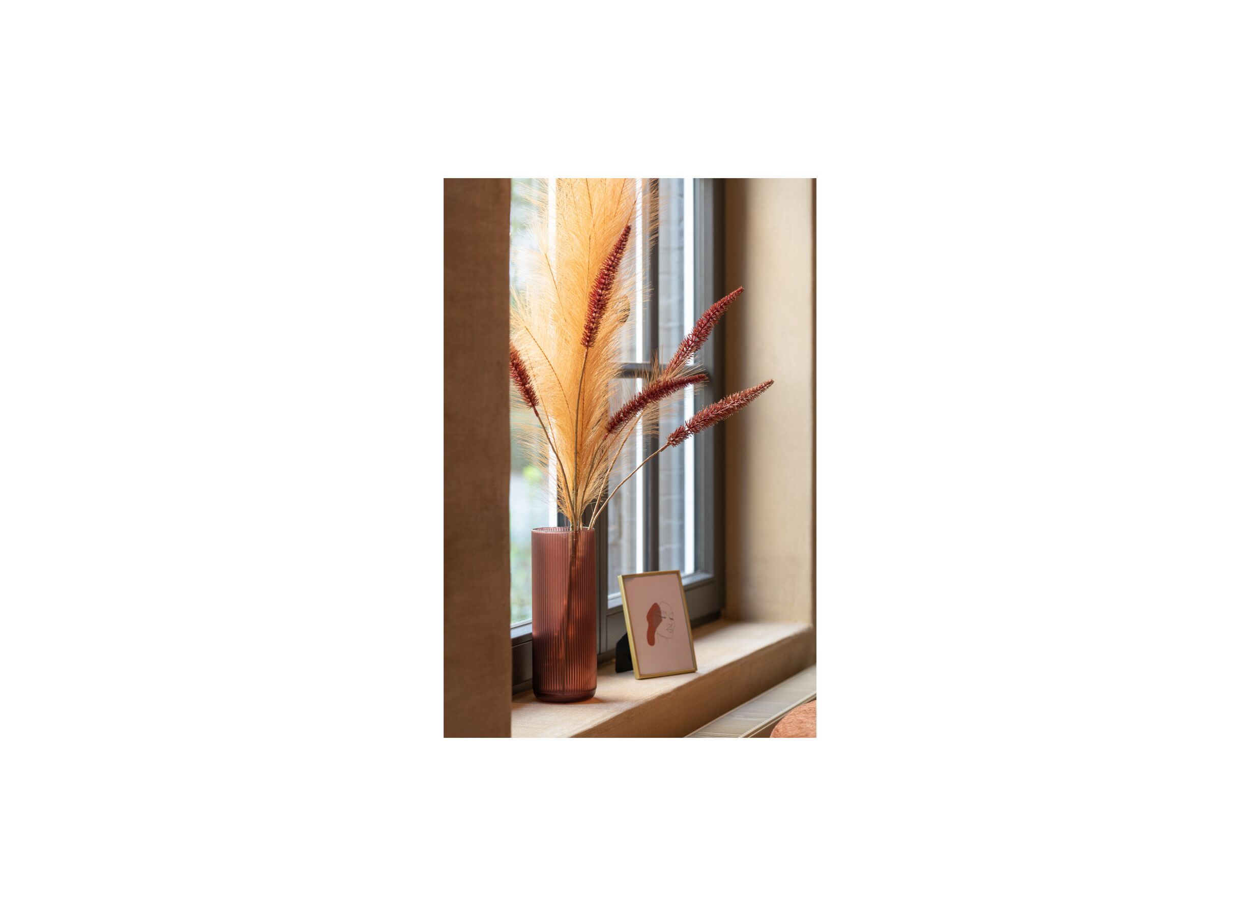 Sfeerfoto - Decoratietak Plumeau H160cm - kunststof - roest