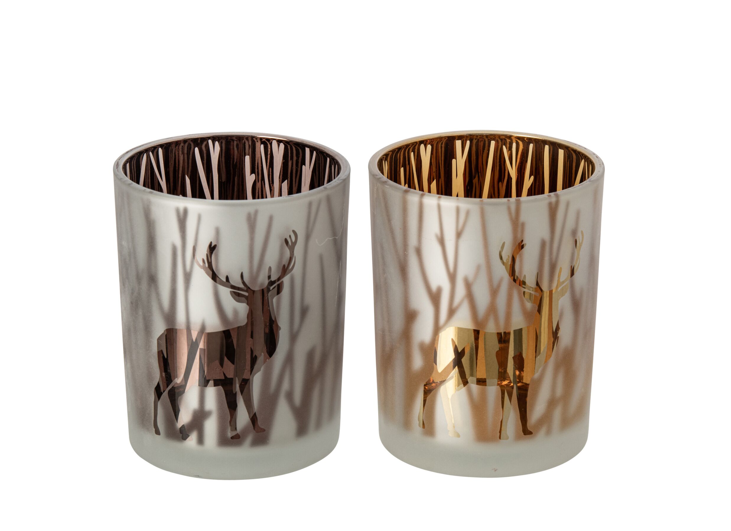 Kaarsenhouder Hert H10cm - glas - bruin - Kaarsenhouder Hert H10cm - glas - bruin