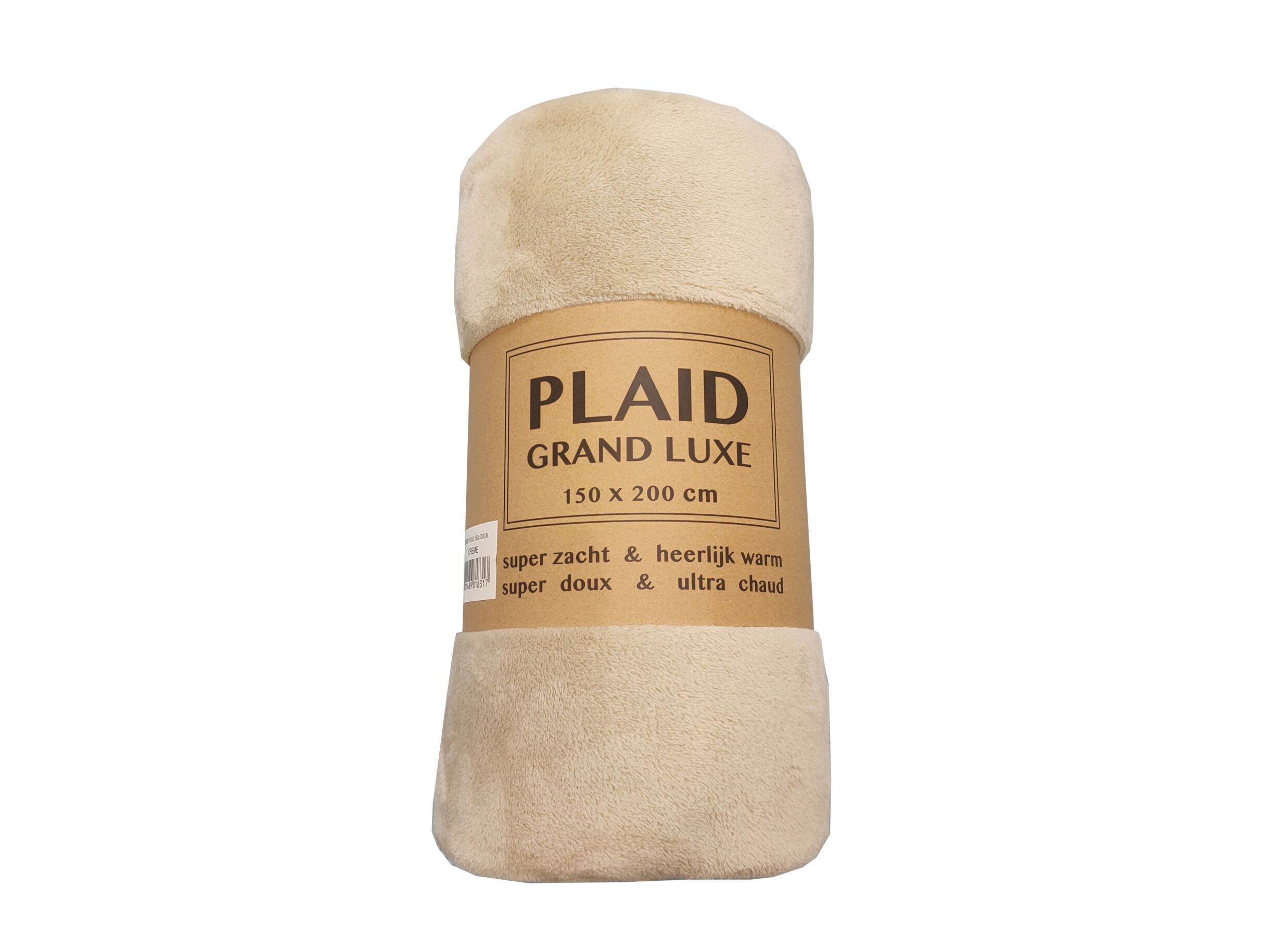 Plaid Valencia 150x200cm - polyester - creme - Plaid Valencia 150x200cm - polyester - creme