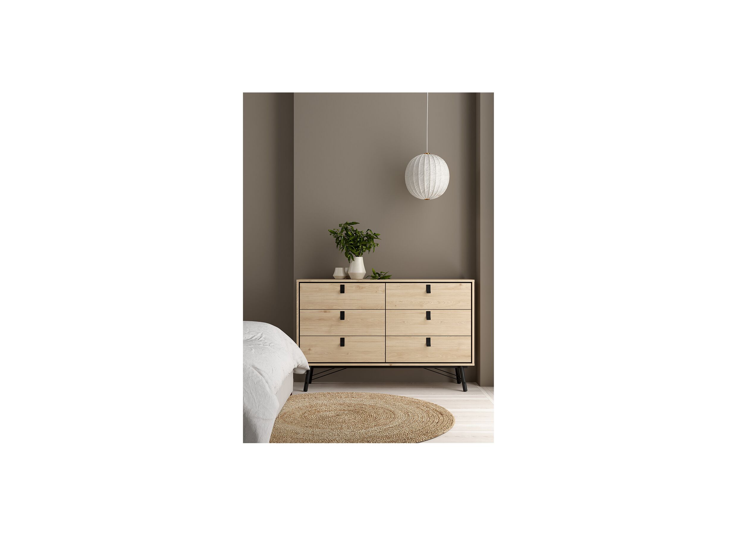 Ladekast Ry 151x41x95cm - decor - bruin/zwart