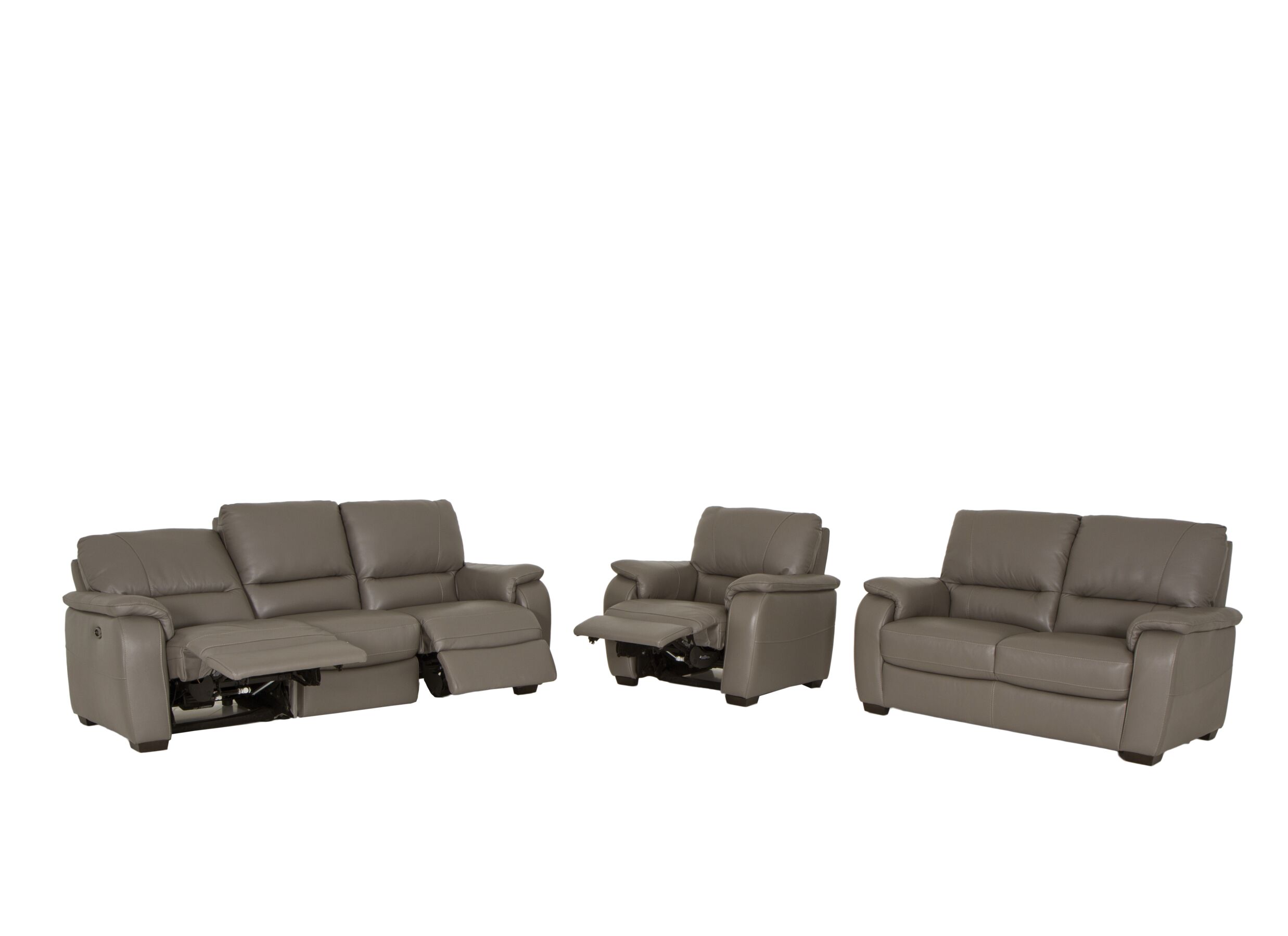 Zetel Barbiero 3+2+1-zit - leder - elephant taupe met relax
