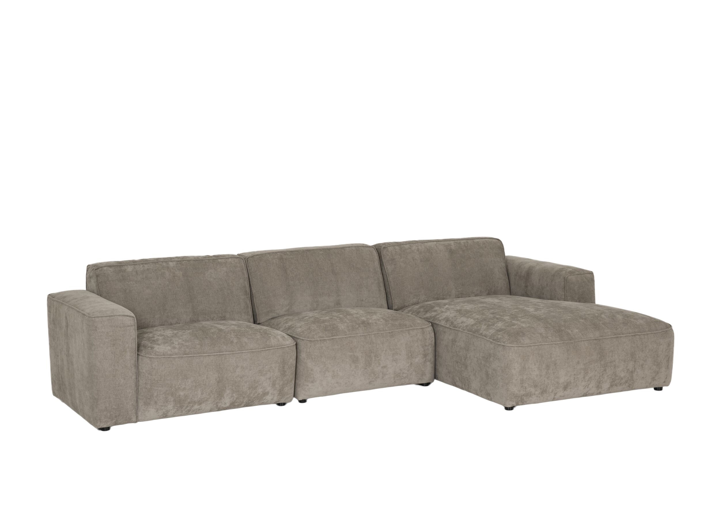 Plus Important - Canapé d'angle Chelsea 330x170cm - tissu - greige