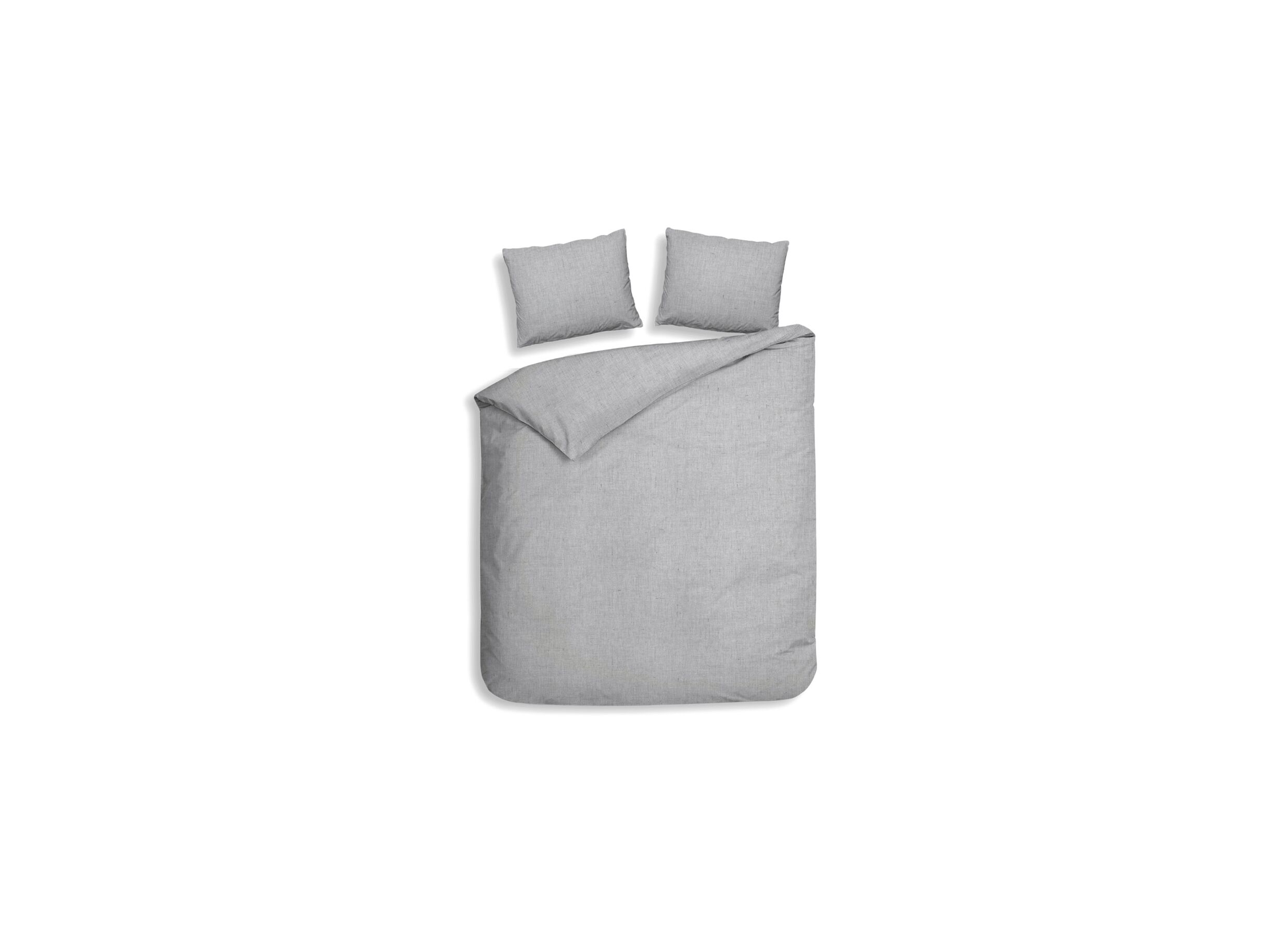 Dekbedovertrek Franela 240x220cm - flanel - lichtgrijs - Housse de couette Franela 240x220cm - flanelle - gris clair