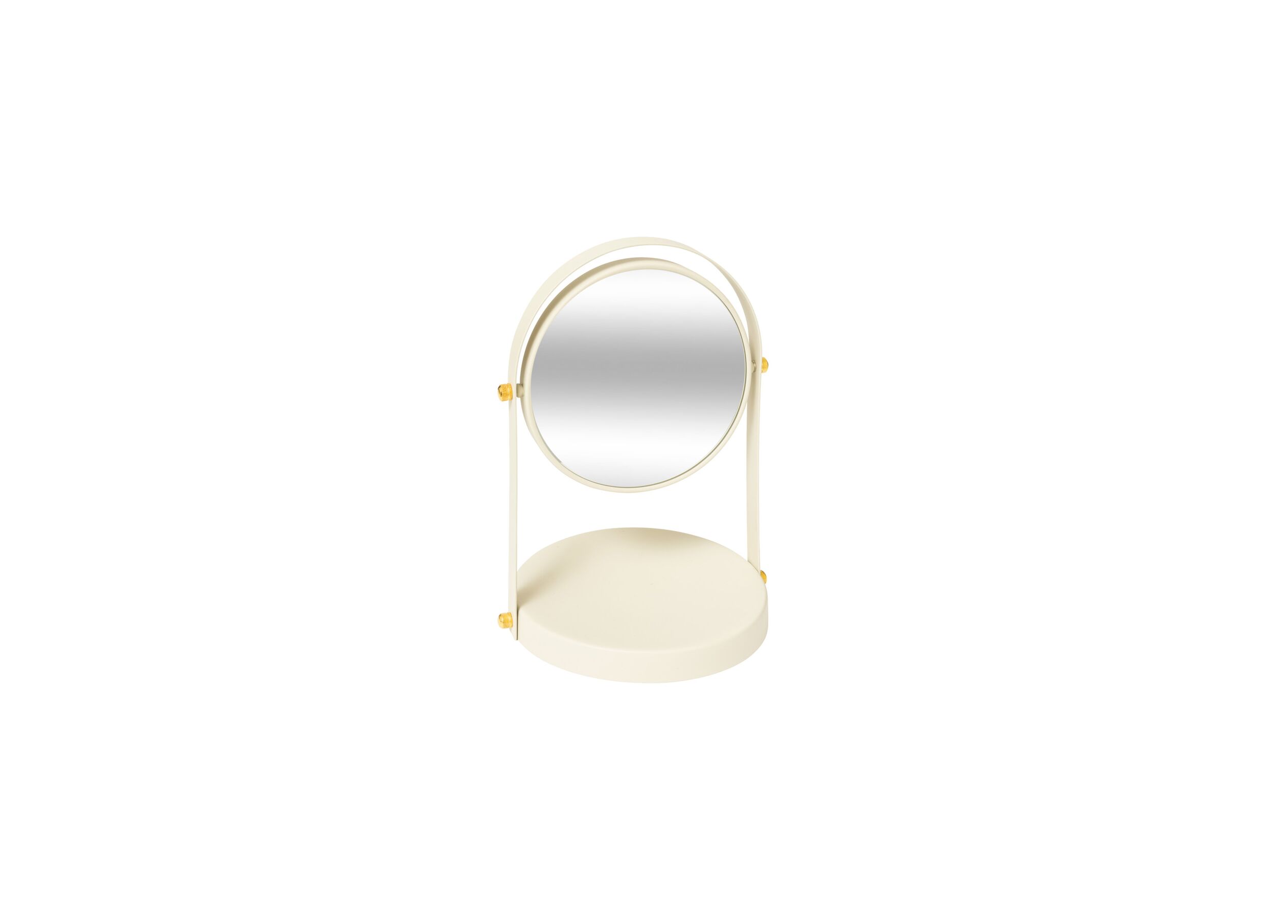 Make-up spiegel Duo 18x26 - Make-up spiegel Duo 18x26,5cm - metaal & glas - ivoor