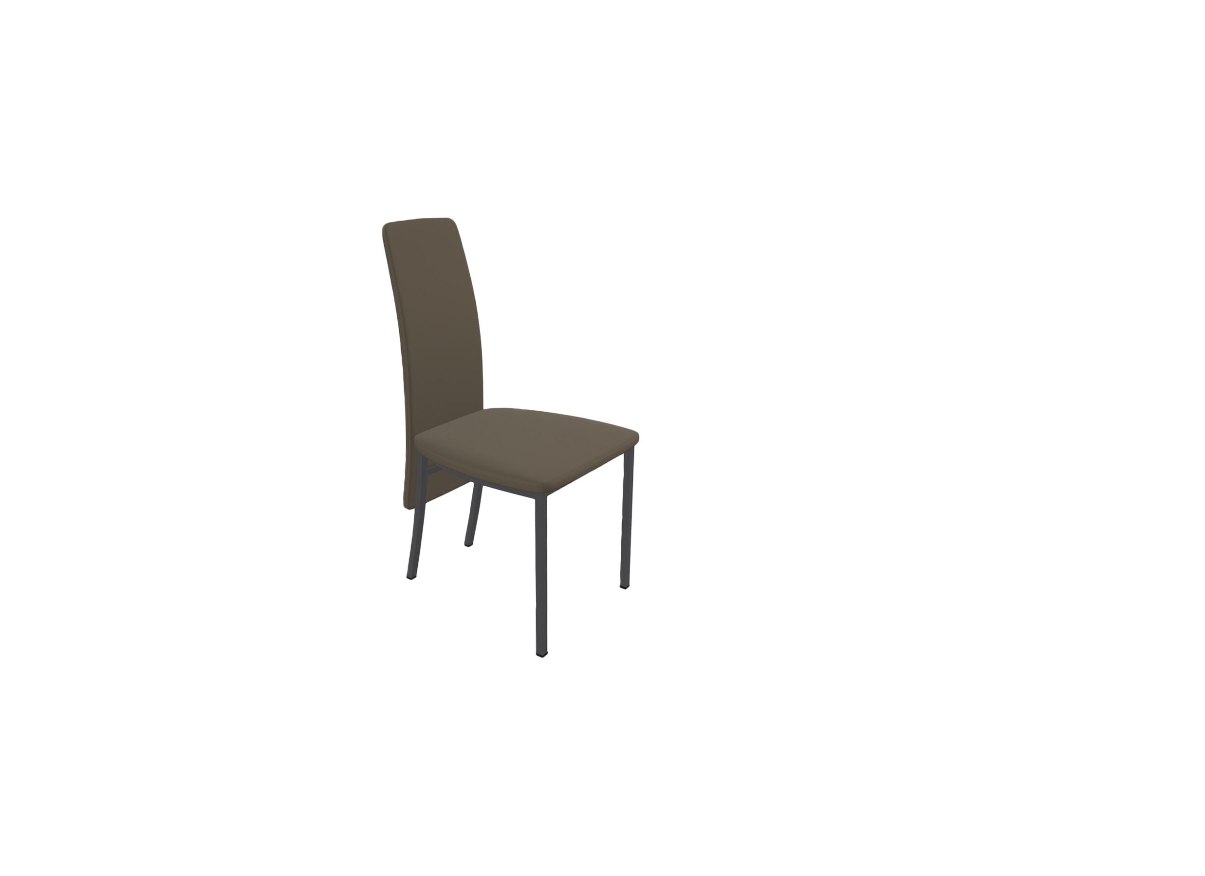 Chaise Elyn similicuir taupe - Chaise Elyn 45x64x100cm - similicuir - taupe