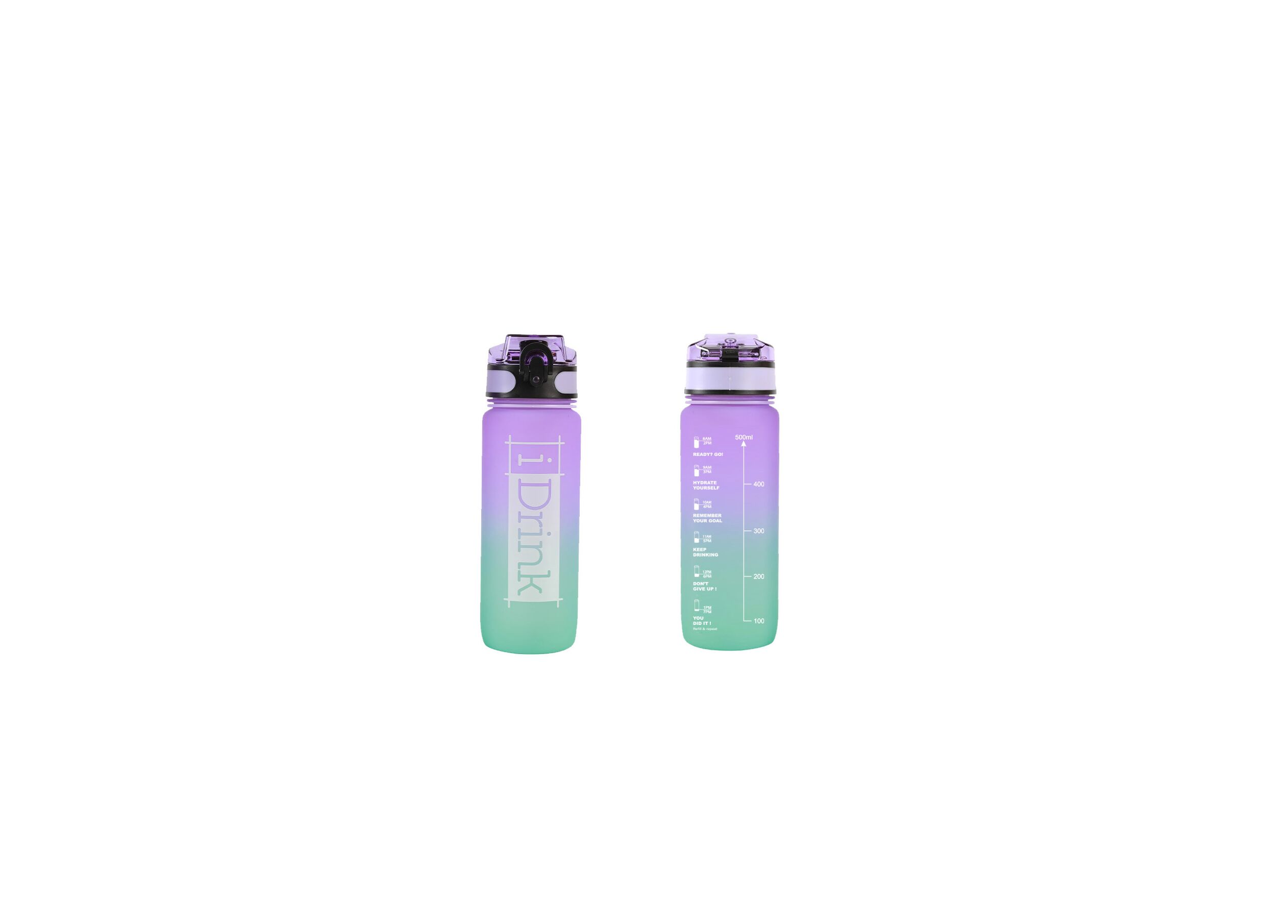 Plus Important - Gourde Tritan 0,75L - plastique - mauve/blue vert