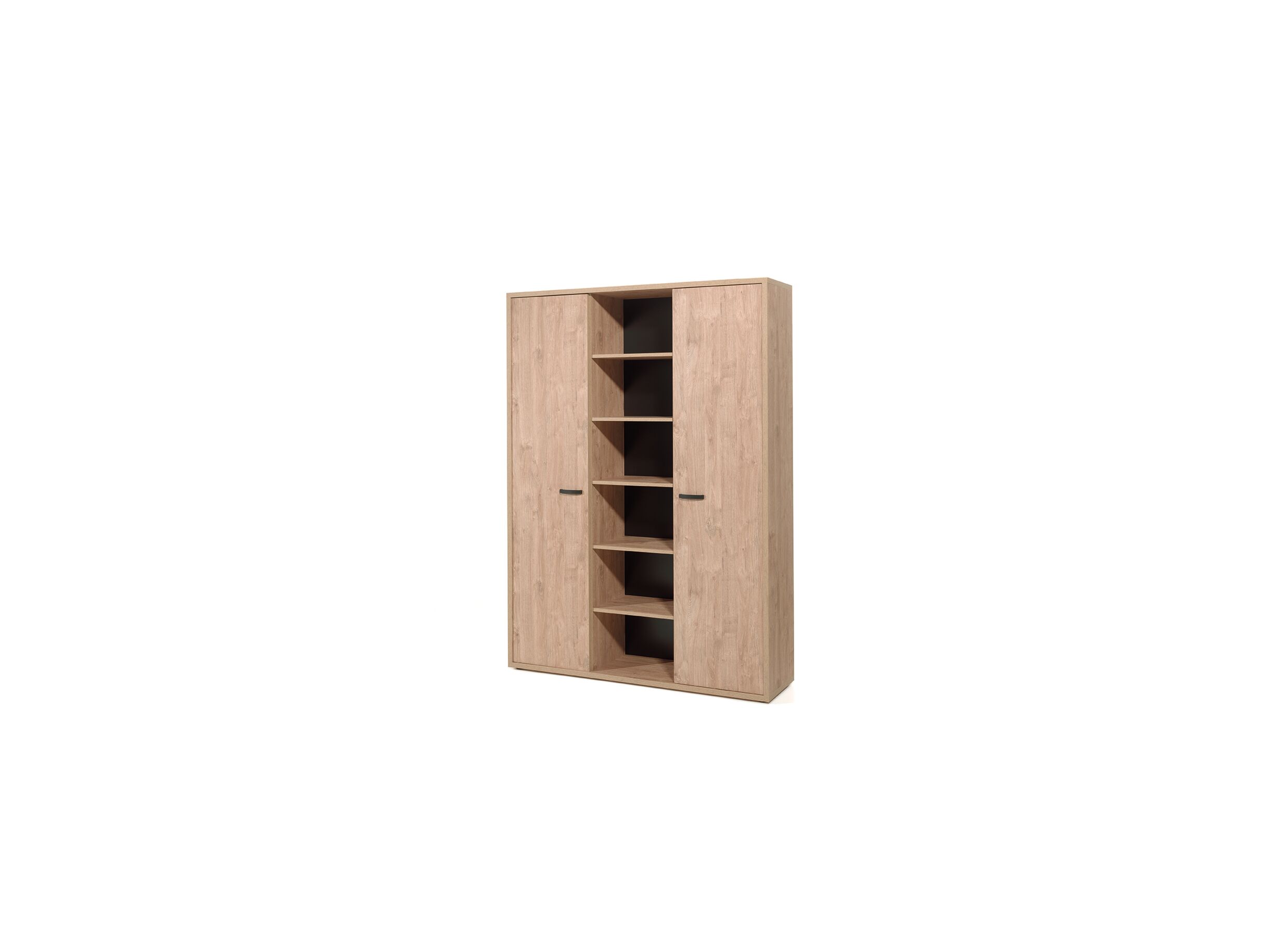 Boekenkast Capo 160x40x216cm - melamine - golden oak