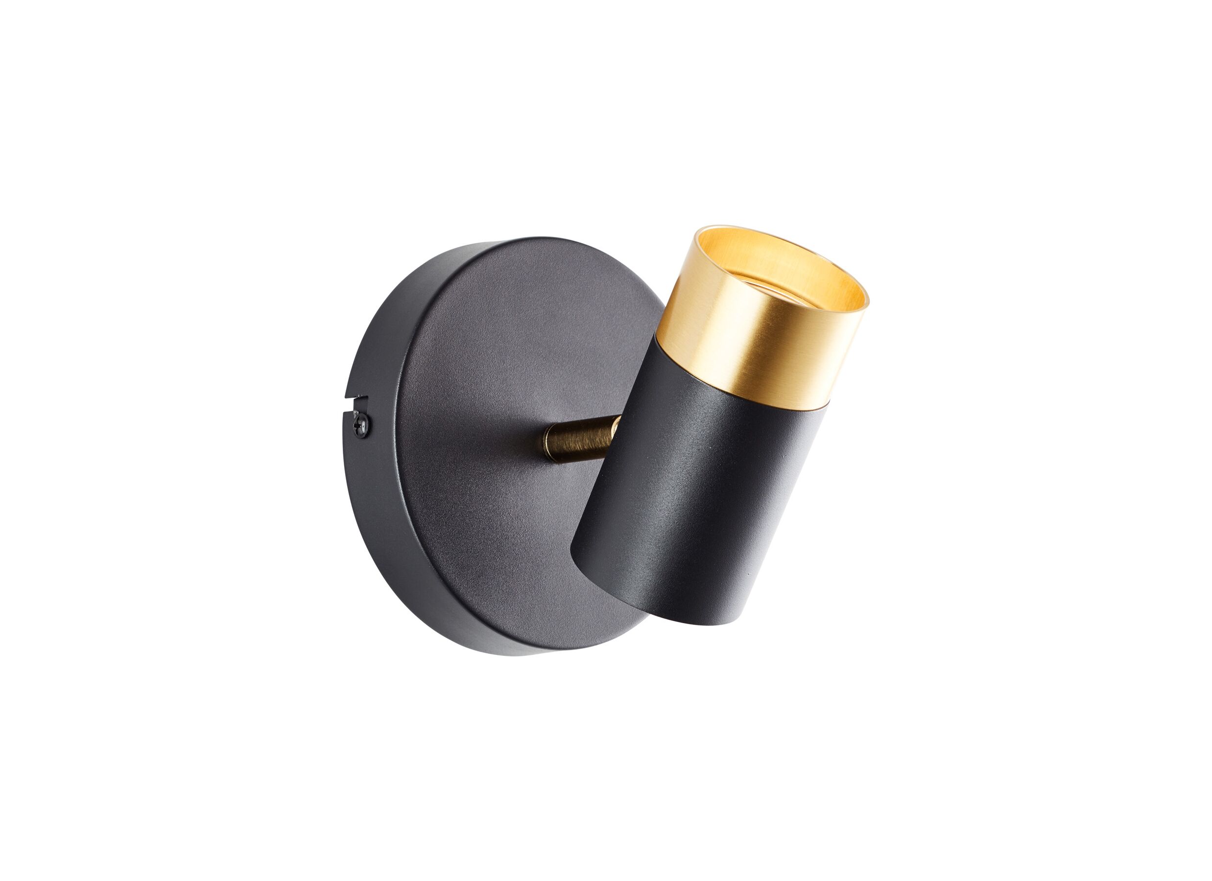 Aperçu - Applique murale Vigolo 1x5W GU10 Ø12,5cm - métal - noir/d'oré