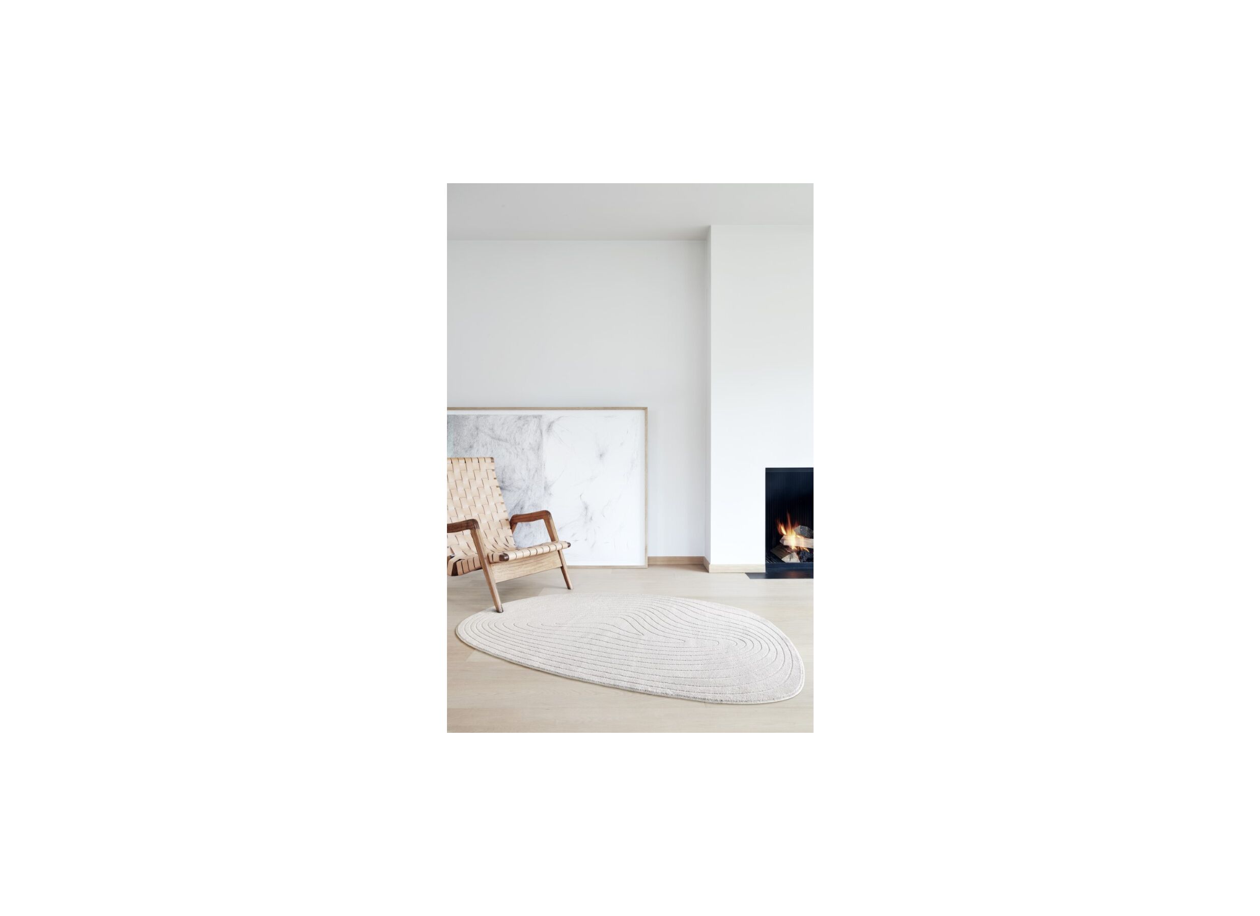 Sfeerfoto - Tapijt Trevos 160x230cm - polyester - beige/wit