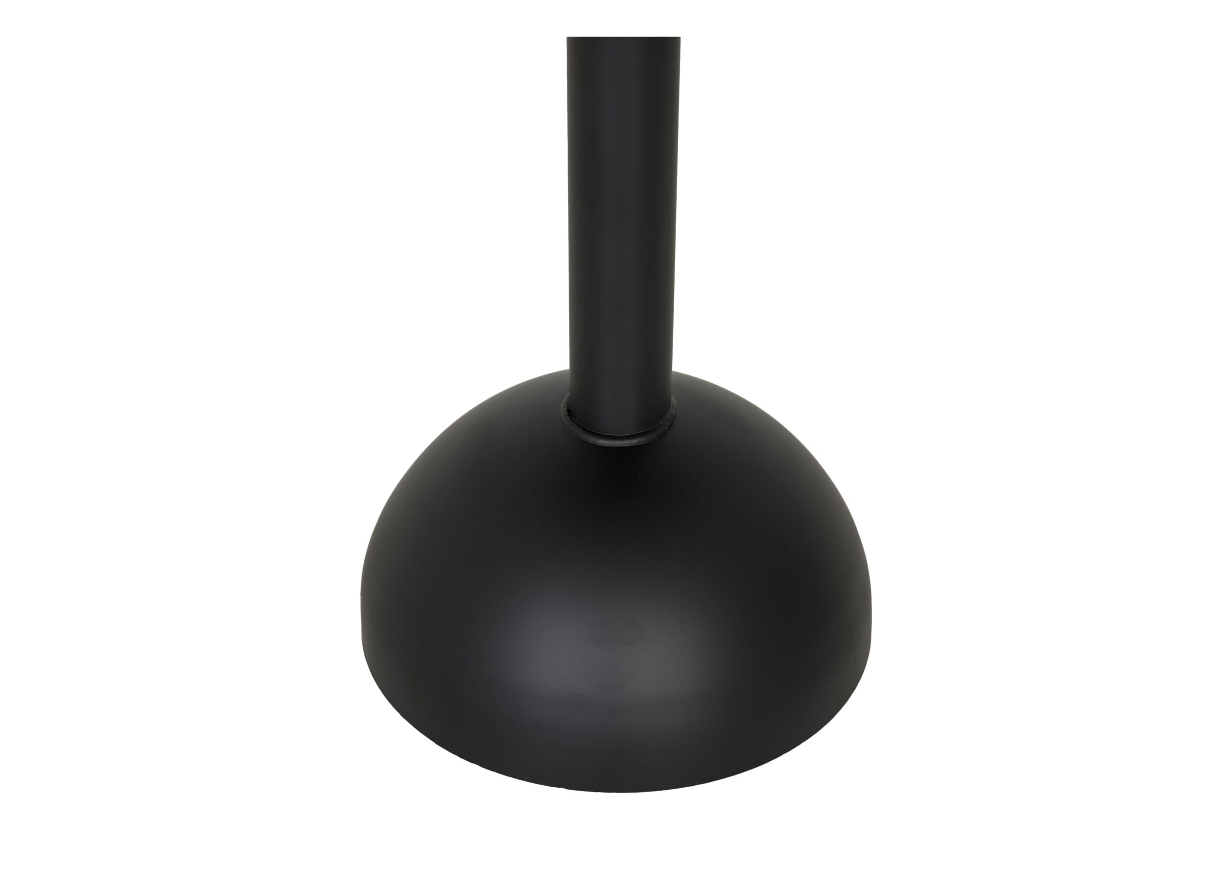 Detailfoto - Bijzettafel Navarino Ø45cm - gerecycleerd den massief & ijzer - naturel/zwart