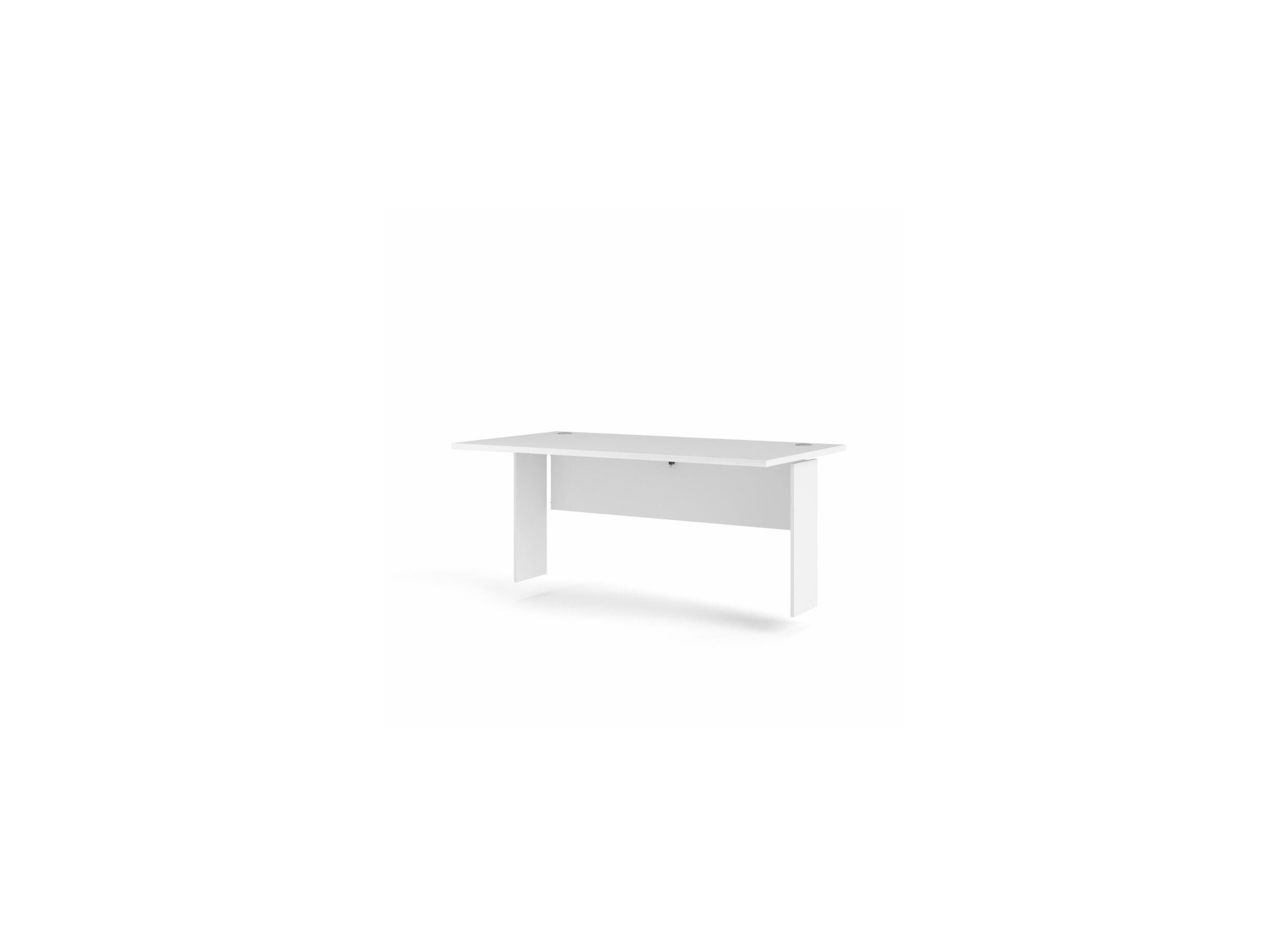 Bureau Prima 150x80x66cm - melamine & metaal - wit in hoogte verstelbaar