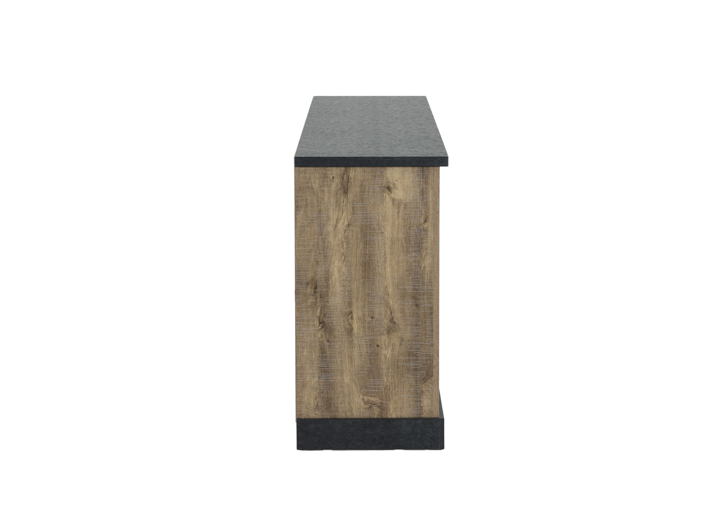 Dressoir Etienne 221cm - decor - industriële eik & zwart