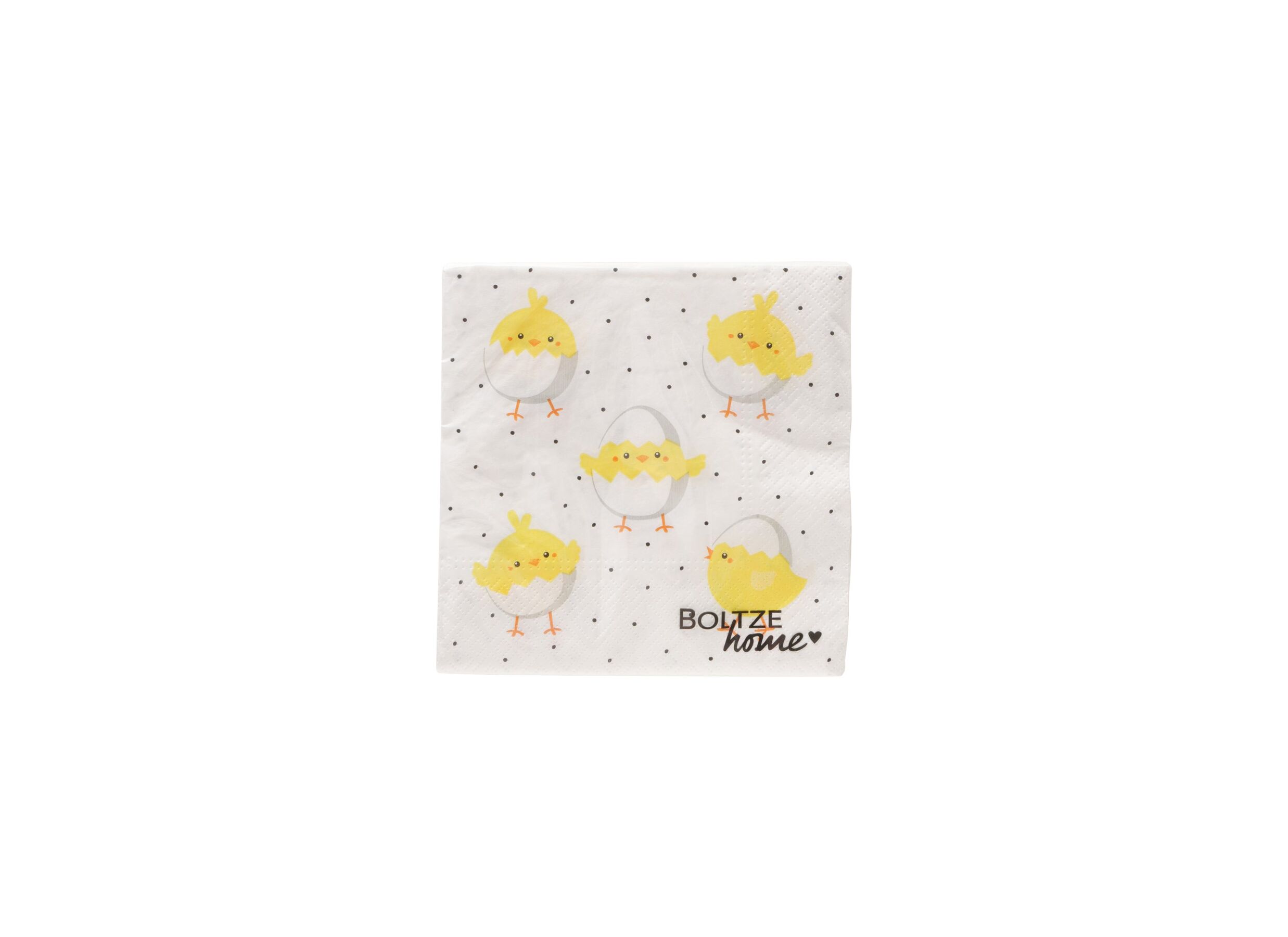 Serviette Chiko 17x17cm - papier - geel/wit 20 stuks - Serviette Chiko 17x17cm - papier - jaune/blanc 20 pièces