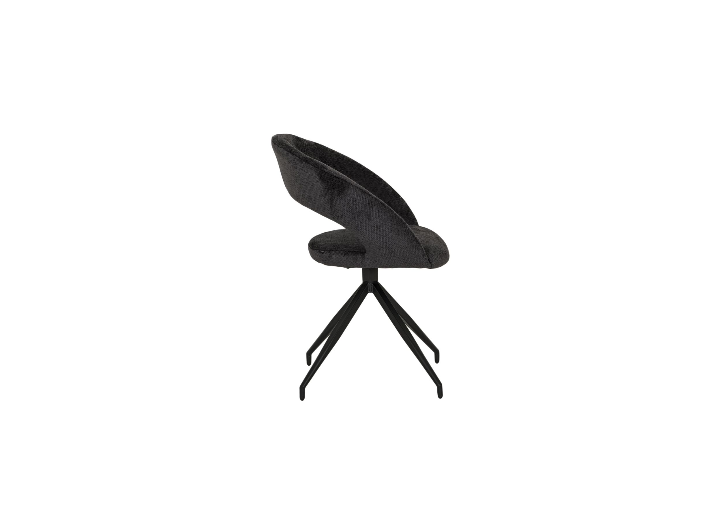 Aperçu - Chaise Indy 58x60x85cm - tissu - anthracite