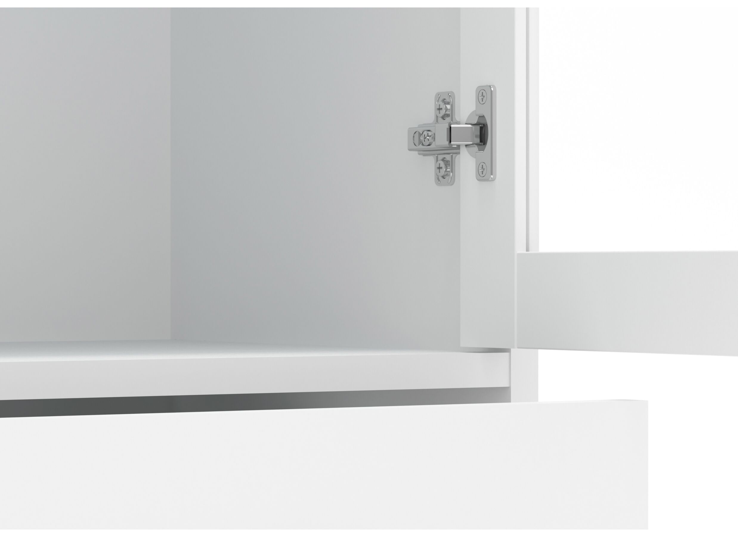 Vitrinekast Paris 96cm - decor - wit